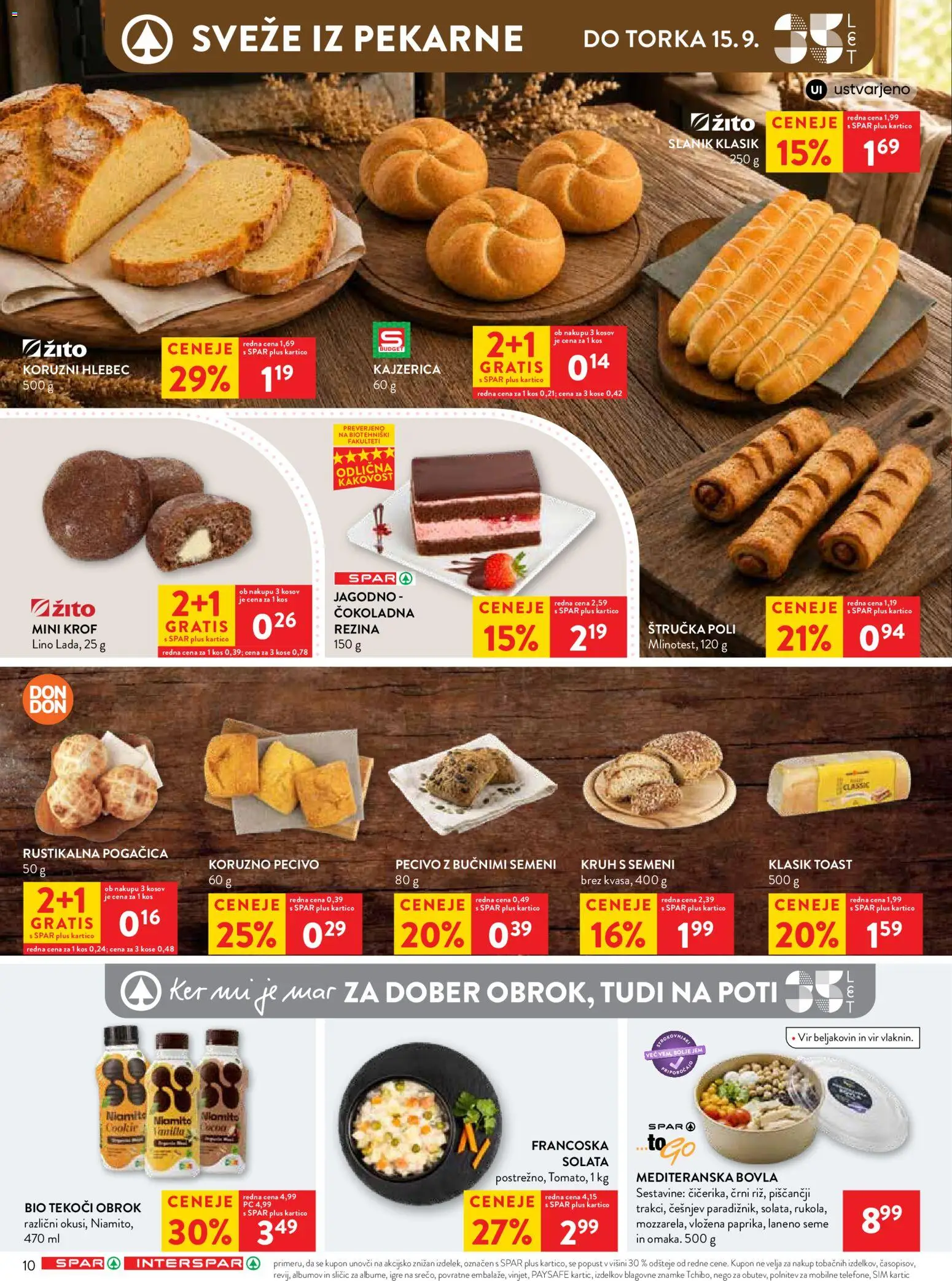 Novi Spar katalog ponudbe – veljaven od 09.09.2026 | Stran: 12 | Izdelki: Štručka, Toast, Krof, Hlebec