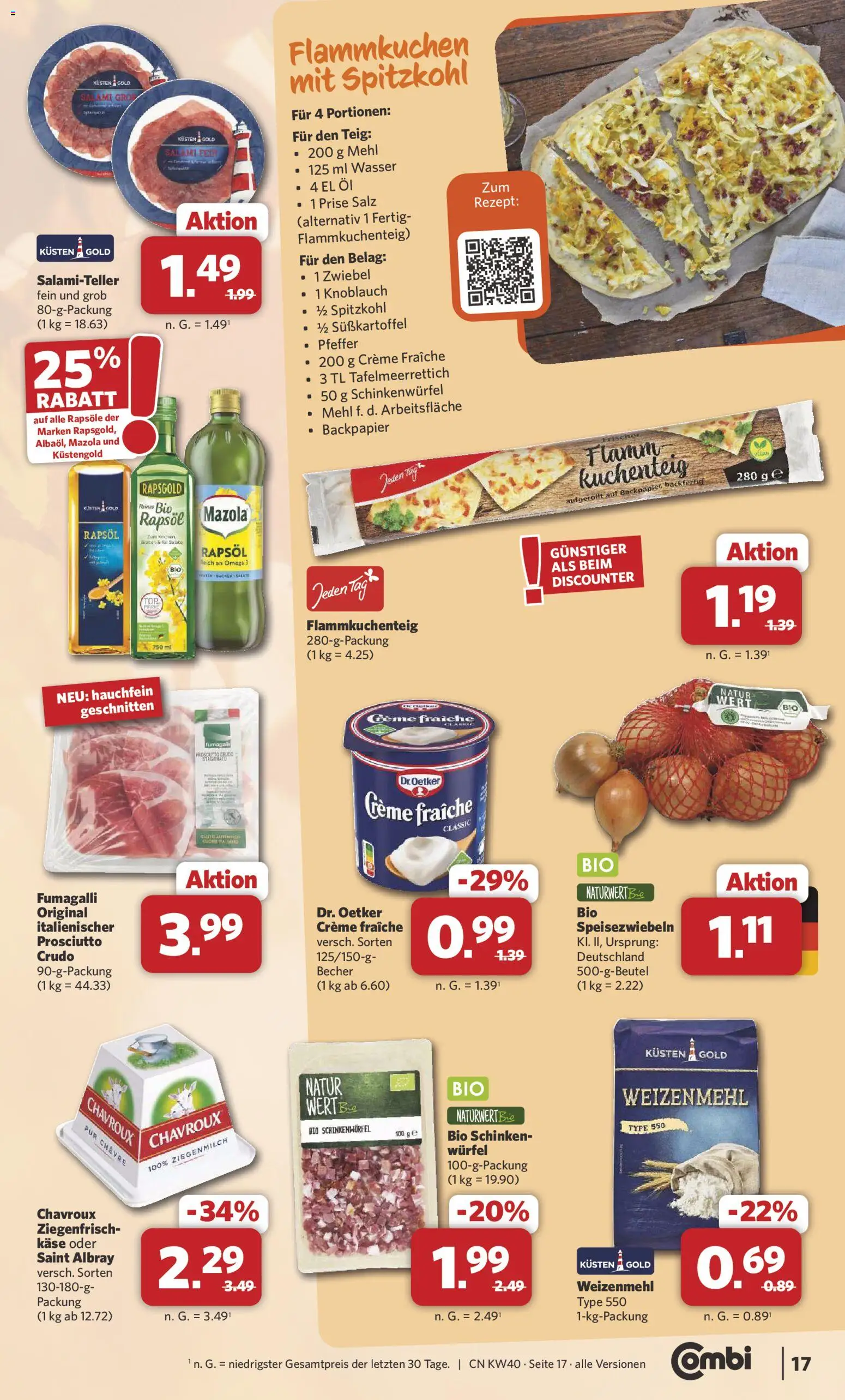 Combi Prospekt – gültig ab 28.09.2026 | Seite: 17 | Produkte: Salz, Salami, Schinken, Primer