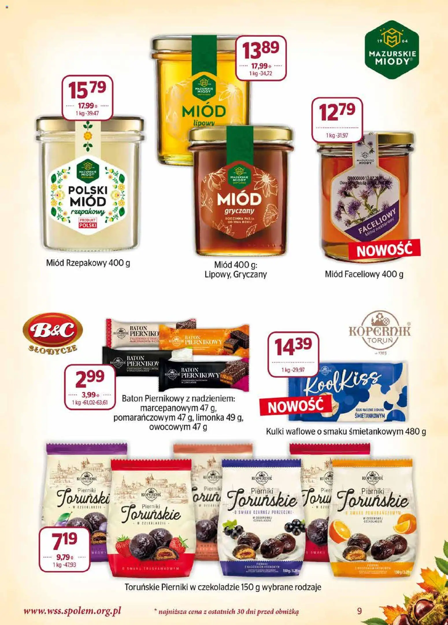 Społem gazetka od 01.10.2026 | Strona: 9 | Produkty: Limonka, Słodycze, Pierniki, Pierniki w czekoladzie