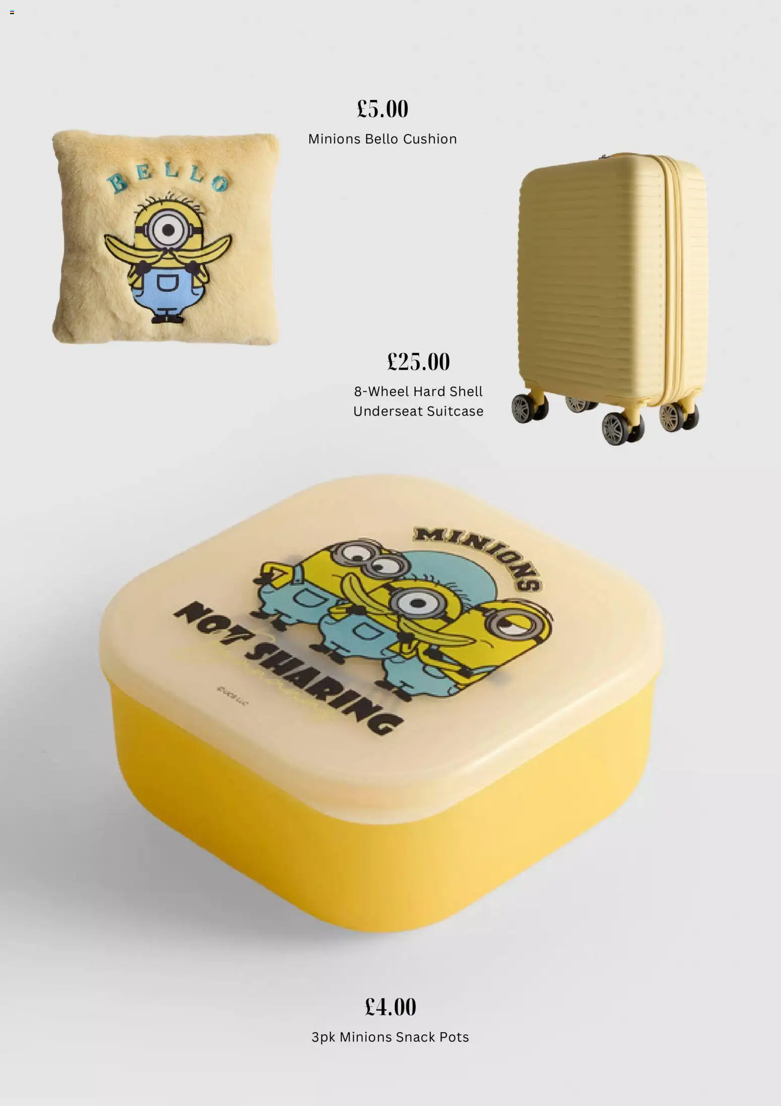 {H1} | Page: 5 | Products: Suitcase, Snack