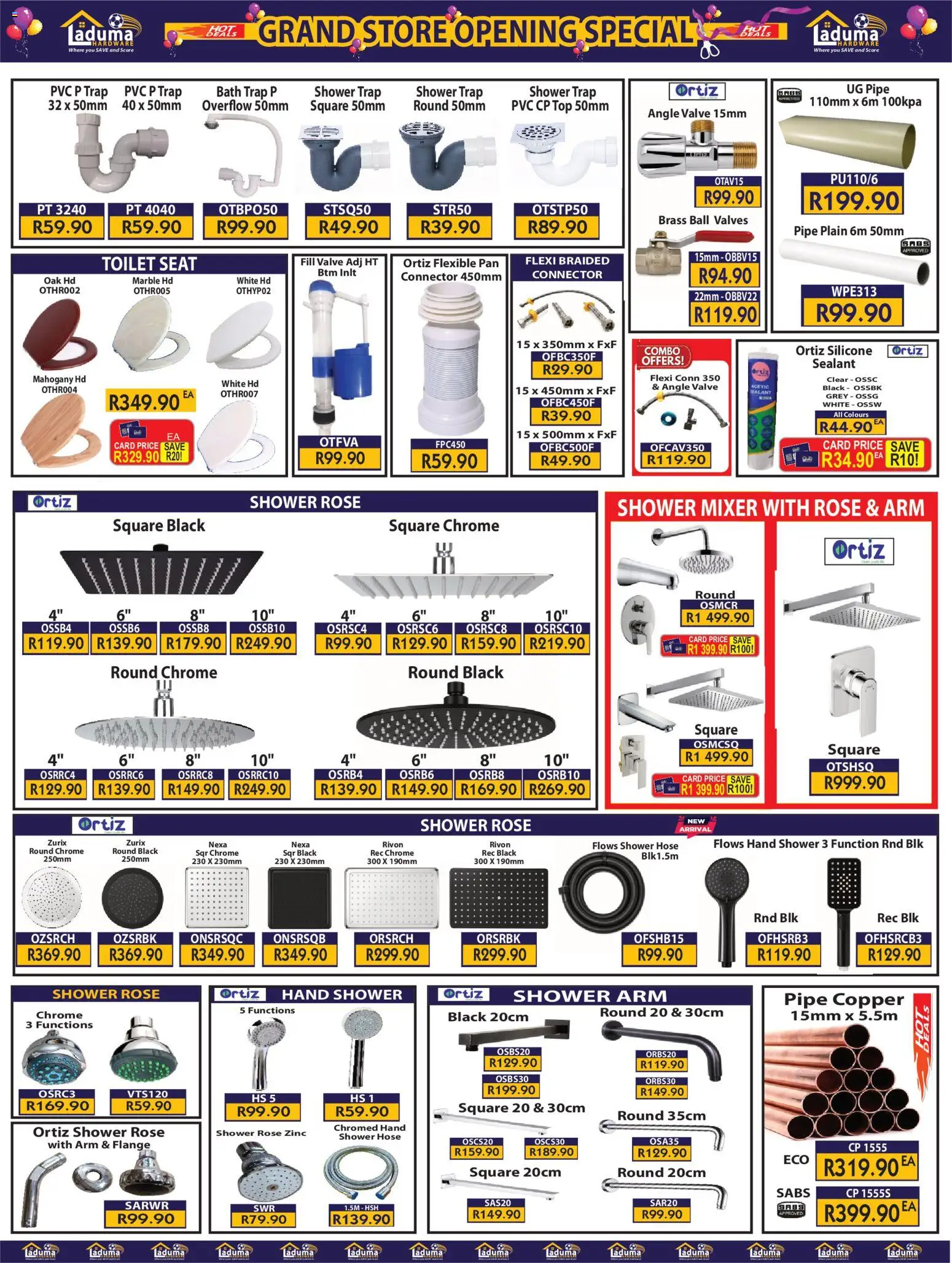 New Laduma Hardware catalogue – valid from 22/10/2026 | Page: 7 | Products: Connector, Toilet, Bath, Silicone