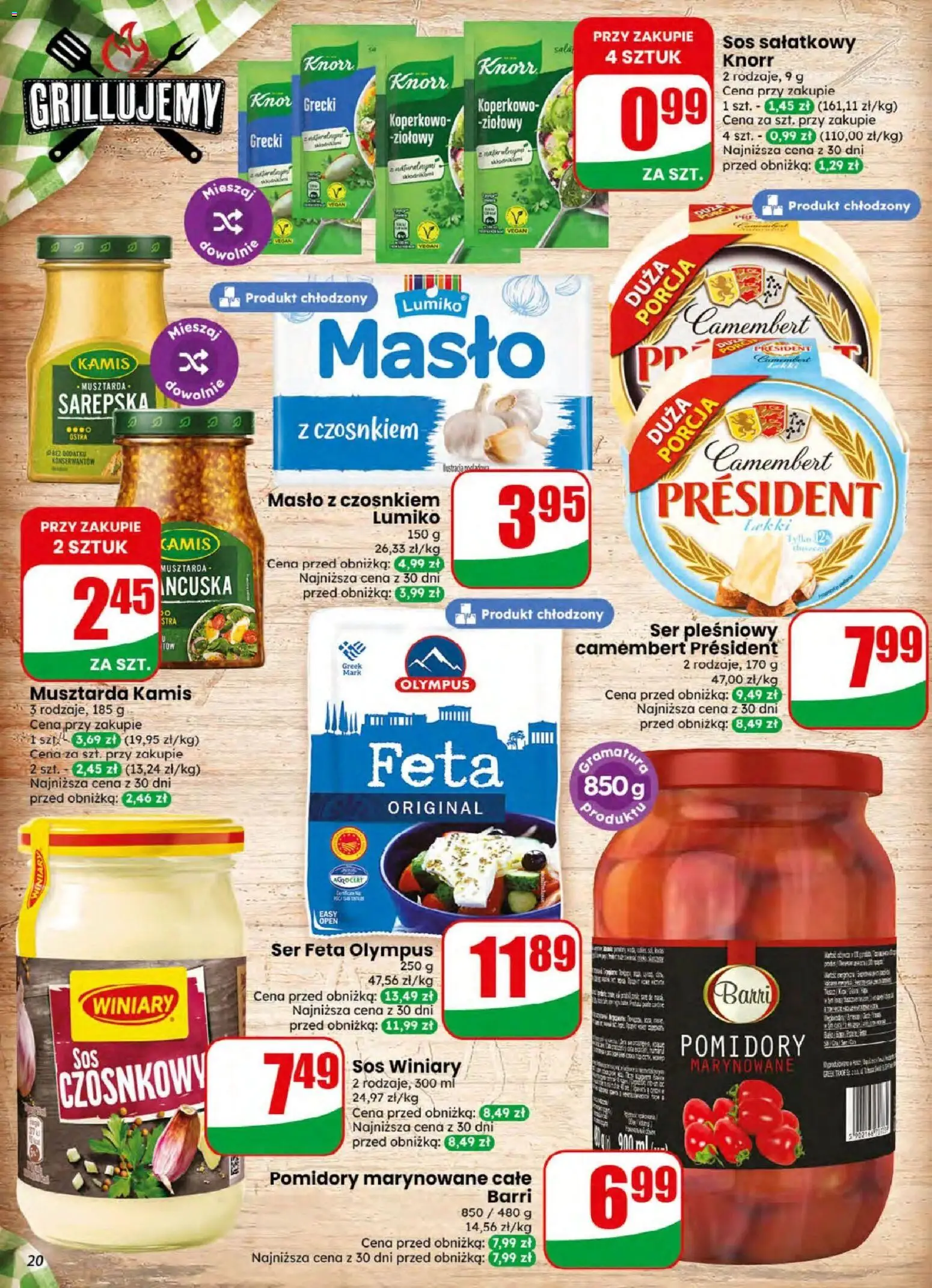 Dino gazetka od 05.08.2026 | Strona: 20 | Produkty: Masło, Ser, Ser feta, Sos