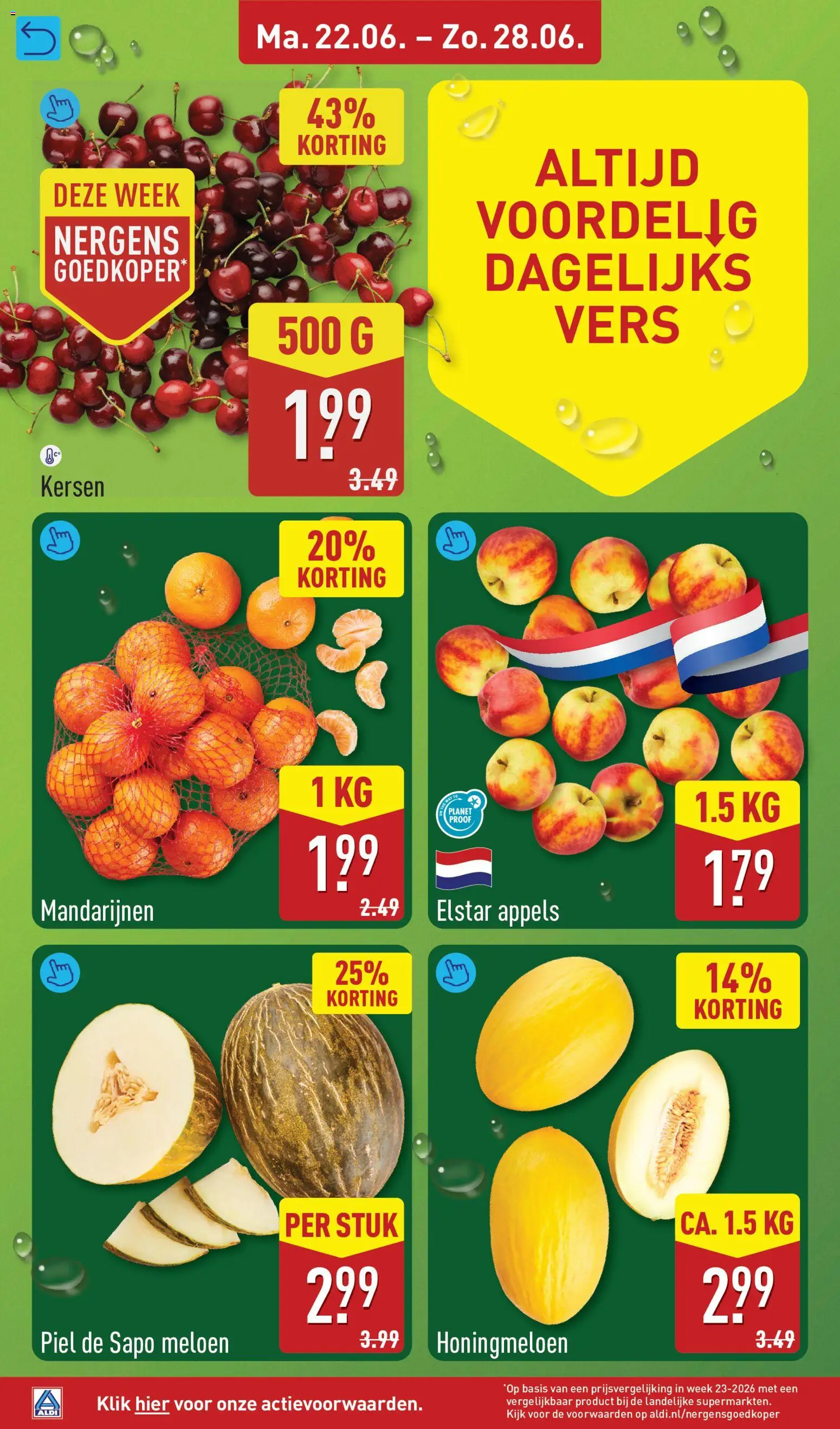 {H1} | Pagina: 4 | Producten: Meloen, Kersen, Appels, Mandarijnen