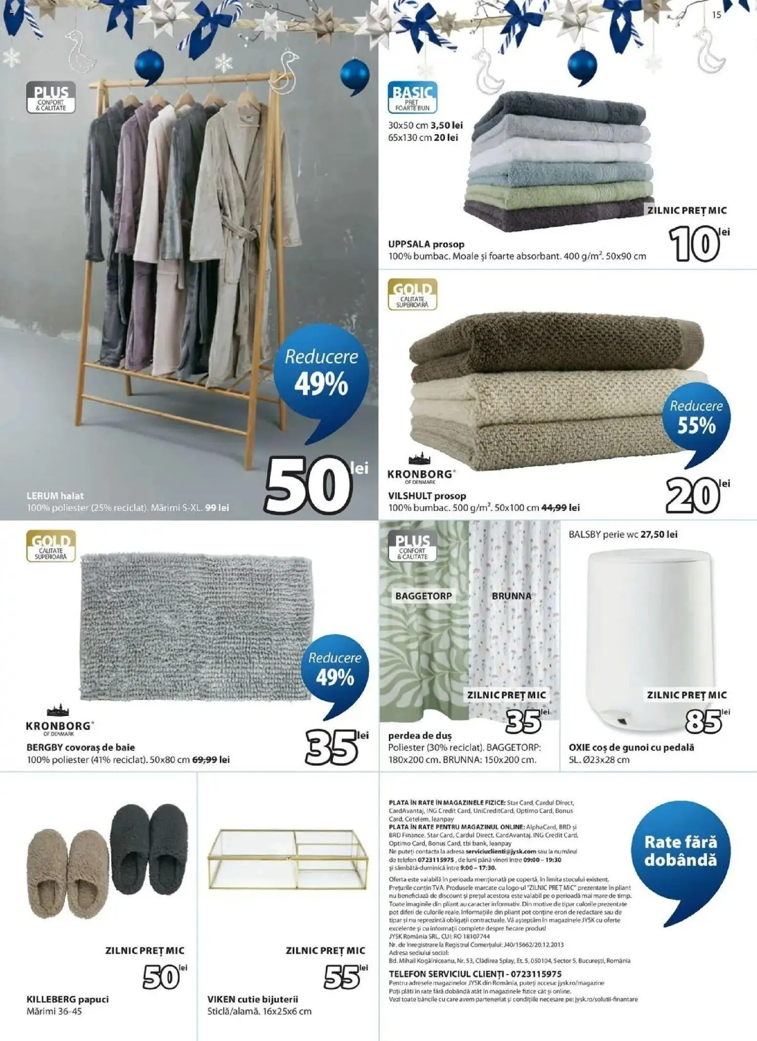 JYSK Catalog actual - Oferta 26.10.2026 - 24.11.2026 | Pagină: 15 | Produse: Coș de gunoi, Coș, Covoraș de baie, Papuci