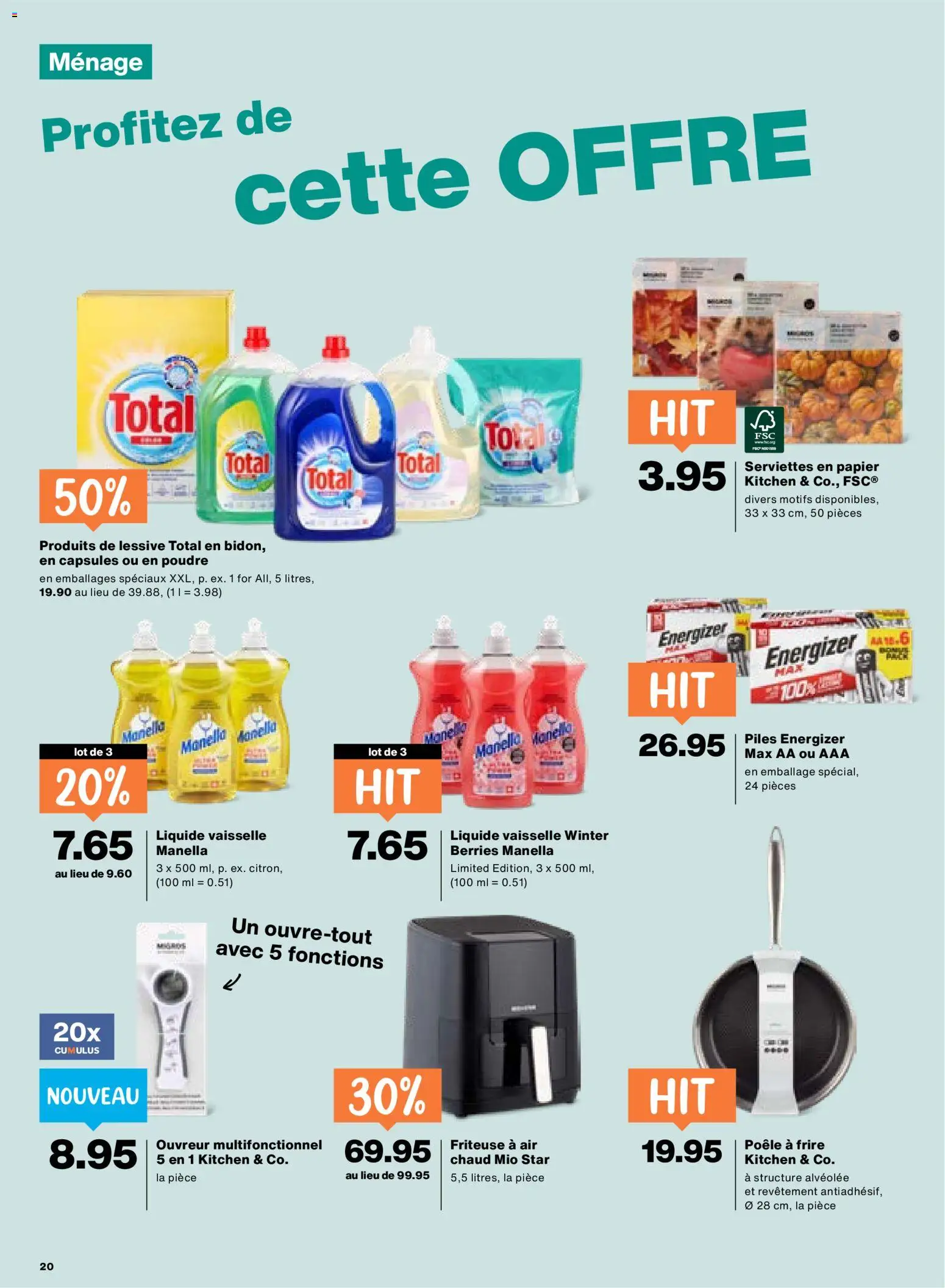Migros aktionen FR – gültig ab 01.10.2026 | Seite: 20 | Produkte: Friteuse