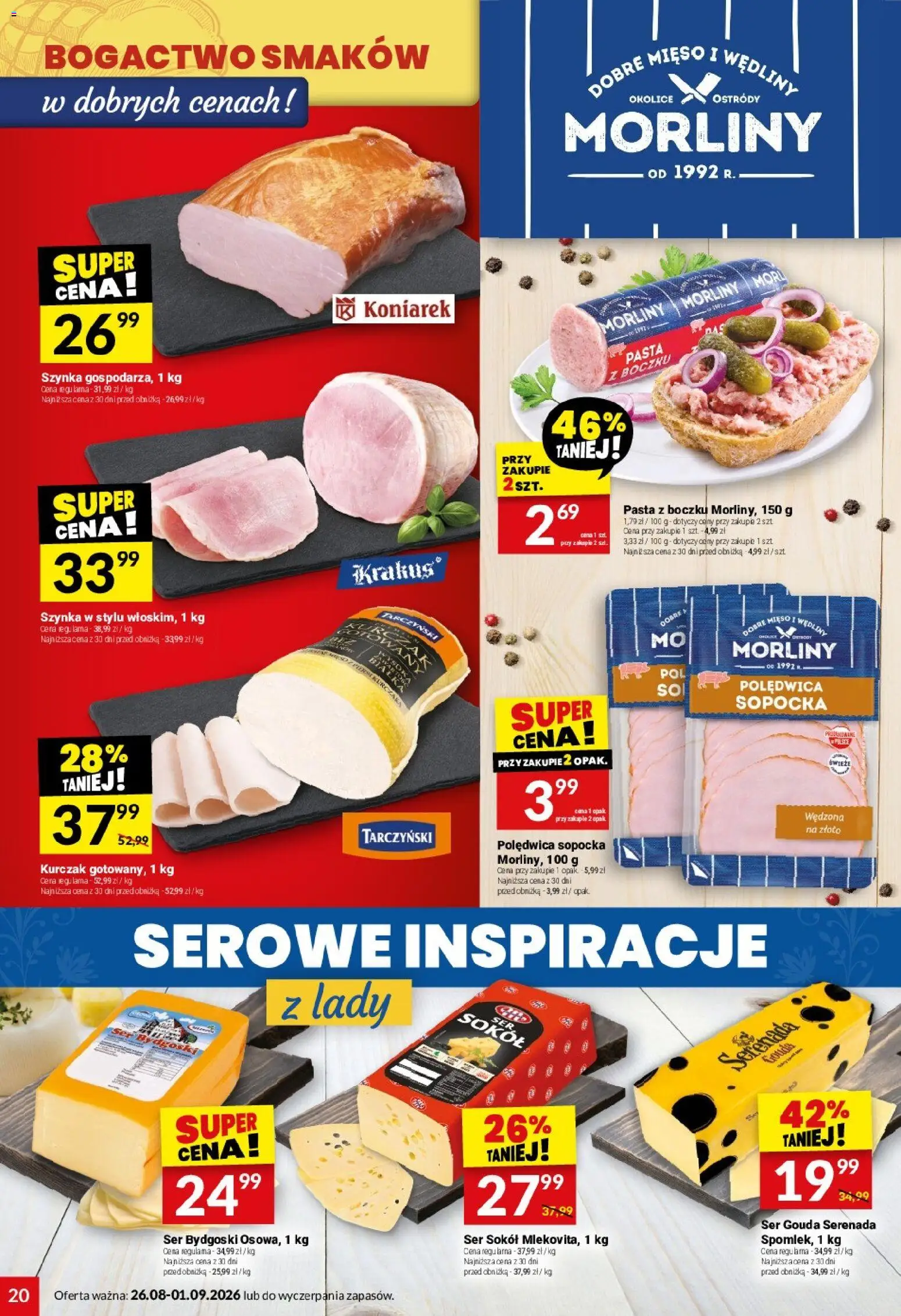 Twój Market gazetka od 26.08.2026 | Strona: 20 | Produkty: Kurczak, Mięso, Polędwica sopocka, Szynka