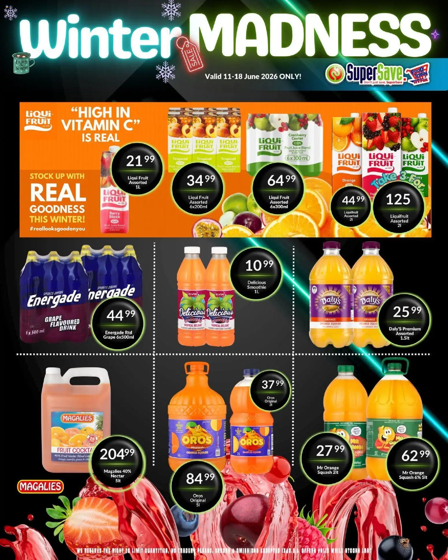 New Super Save catalogue – valid from 11.06.2026 | Page: 22 | Products: Squash, Cooler, Juice, Fruit
