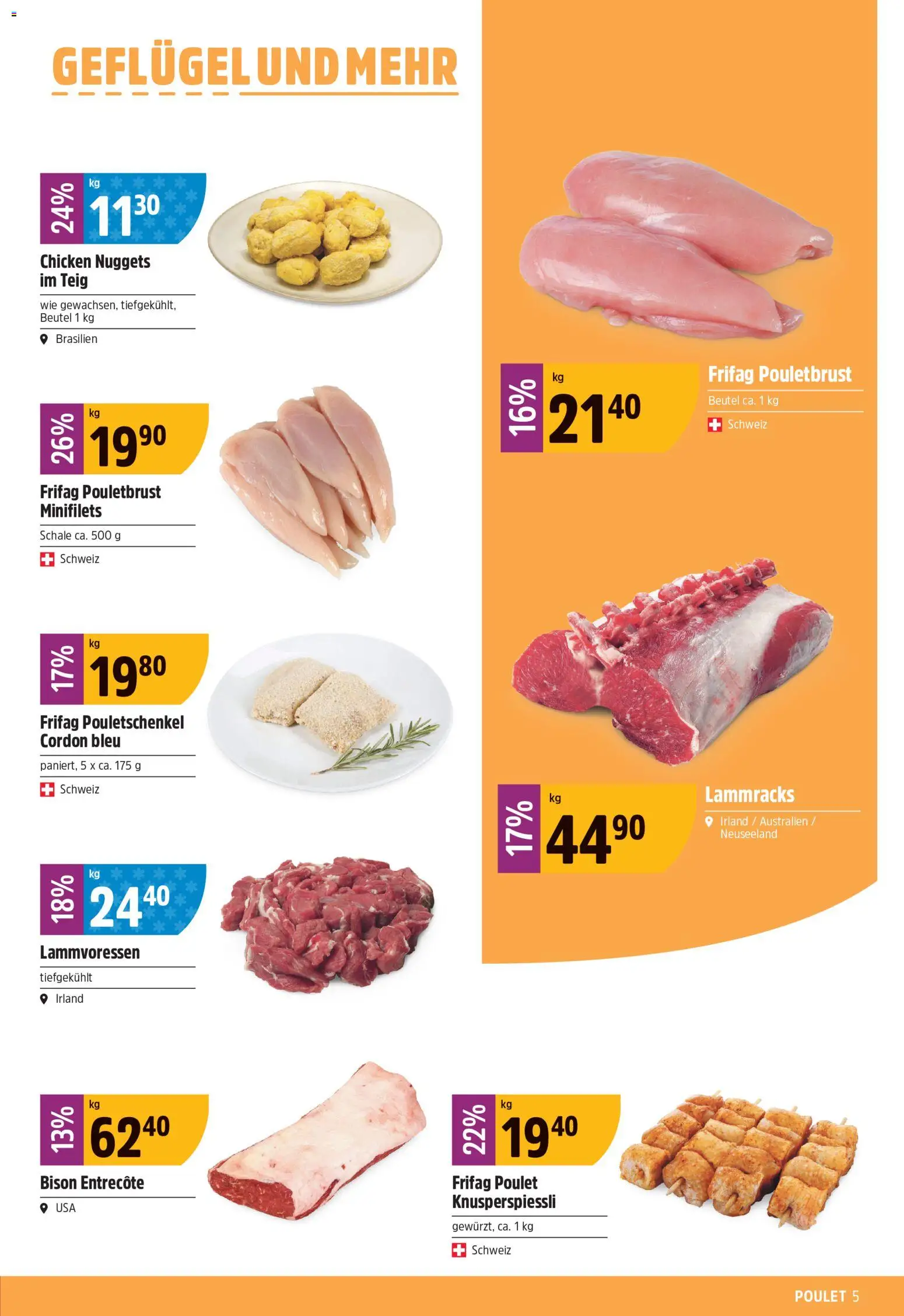 TopCC aktionen – gültig ab 07.09.2026 | Seite: 5 | Produkte: Pouletbrust