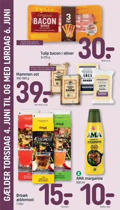 AMA margarine, 500 ml gyldig fra 31.05.2026 | Side: 26 | Produkter: Ost, Juice, Margarine, Bacon
