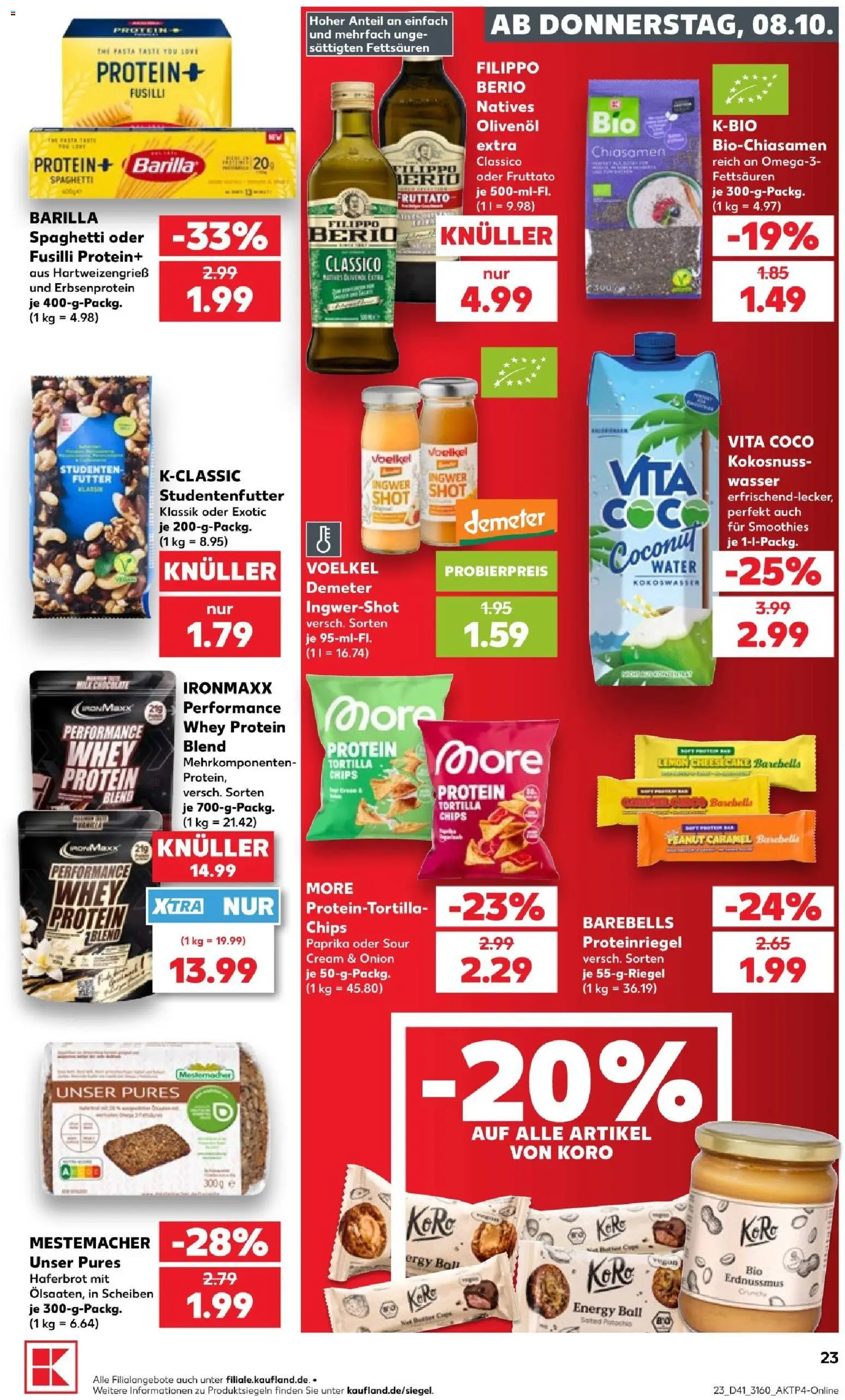 Kaufland Prospekt Berlin – gültig ab 08.10.2026 | Seite: 25 | Produkte: Barilla, Olivenol, Wasser, Paprika