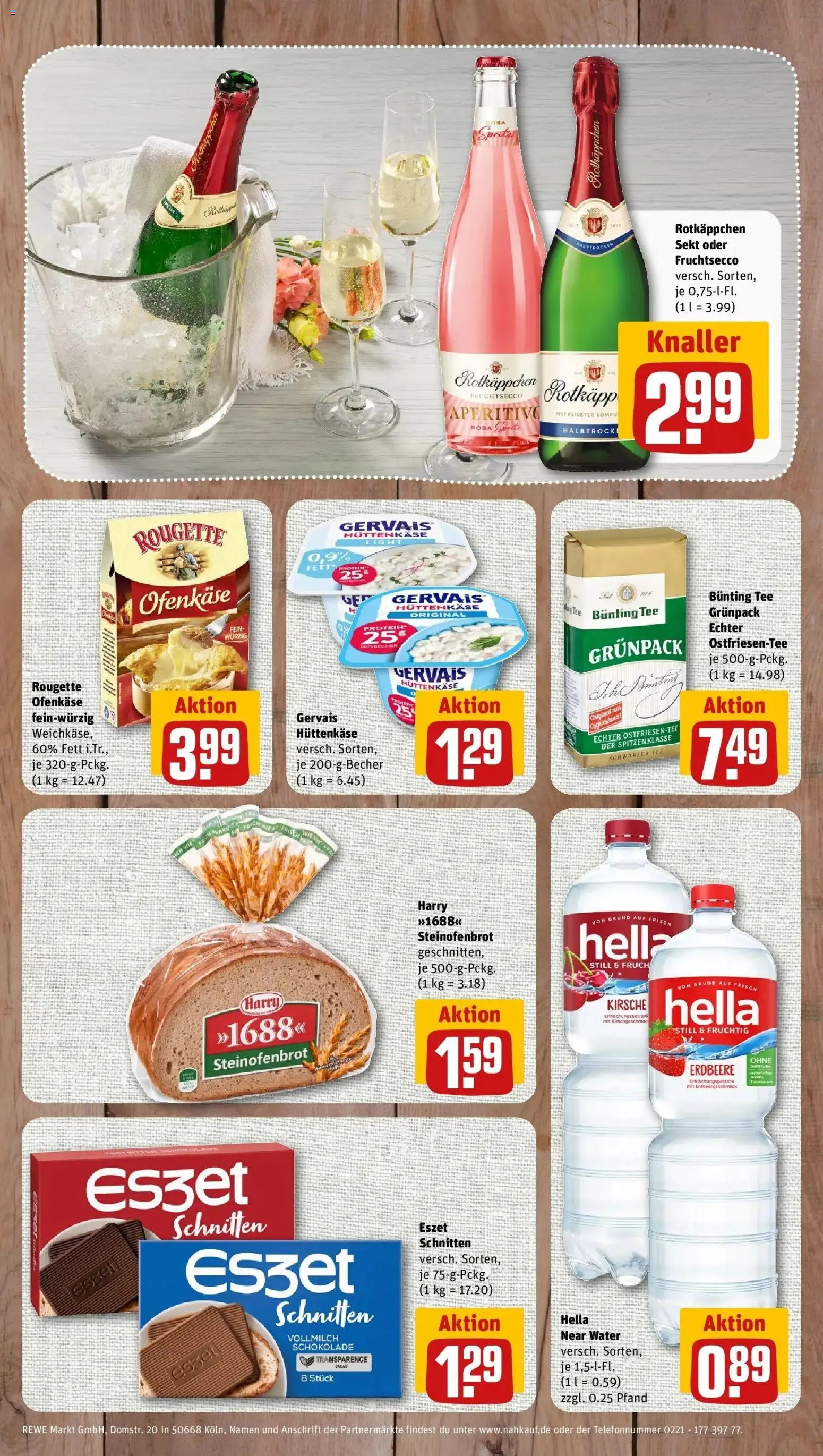 REWE Prospekt ab 31.08.2026 zum Blättern » Angebote | Seite: 8 | Produkte: Schokolade, Hella, Tee, Hüttenkäse