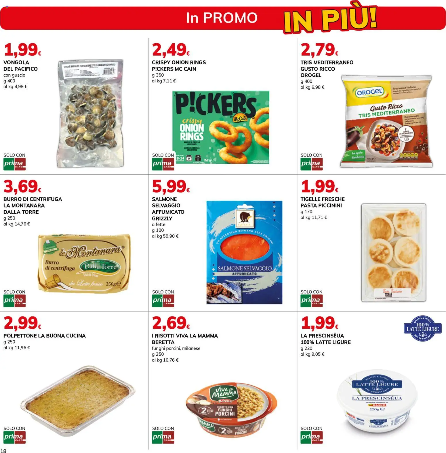 Volantino Basko del 07.05.2026 | Pagina: 18 | Prodotti: Salmone, Centrifuga, Pasta, Funghi