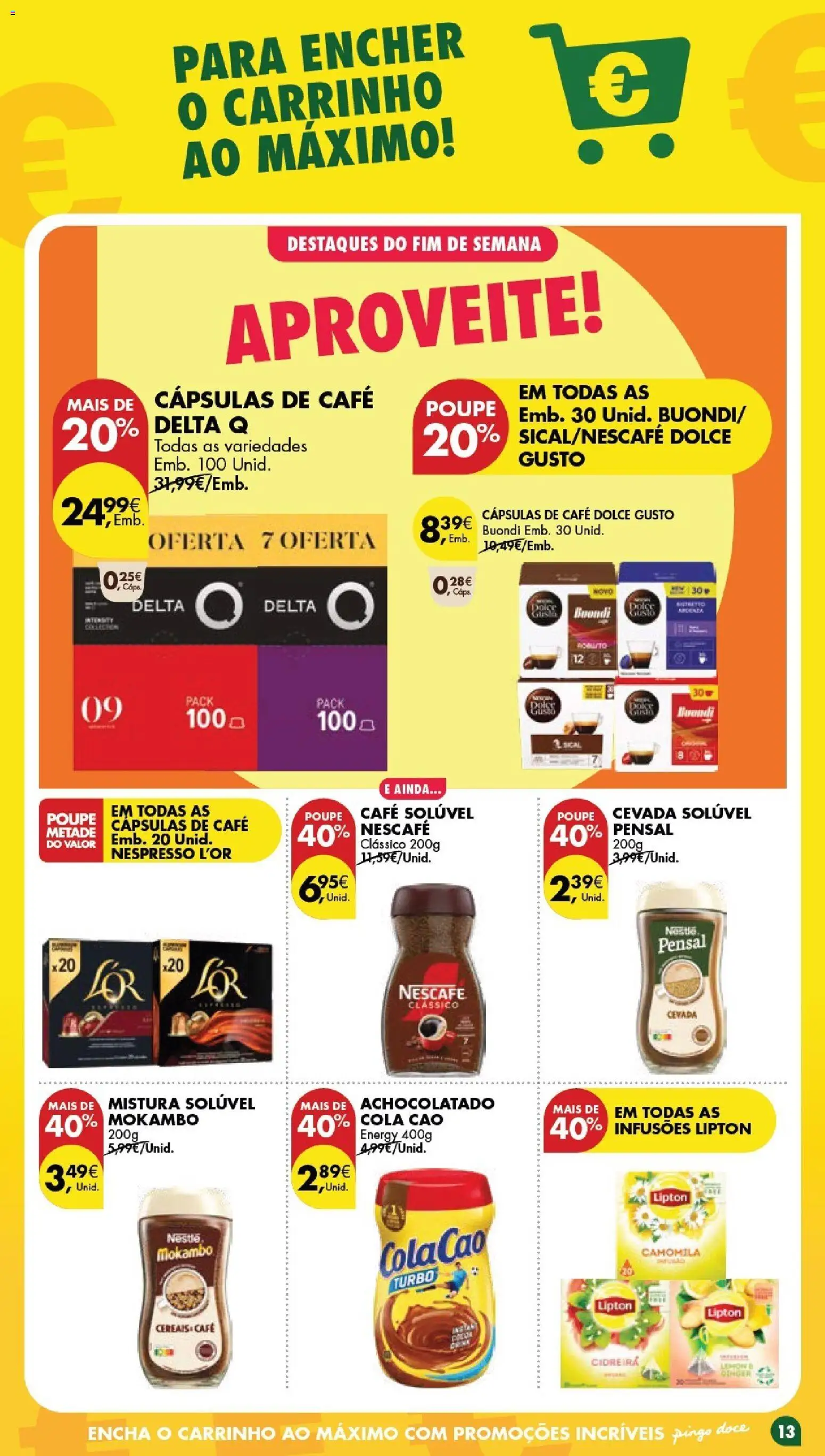 Pingo Doce Poupe este Fim de Semana │ válido de 01.05.2026 | Página: 13 | Produtos: Café solúvel, Nestlé, Café, Chocolate