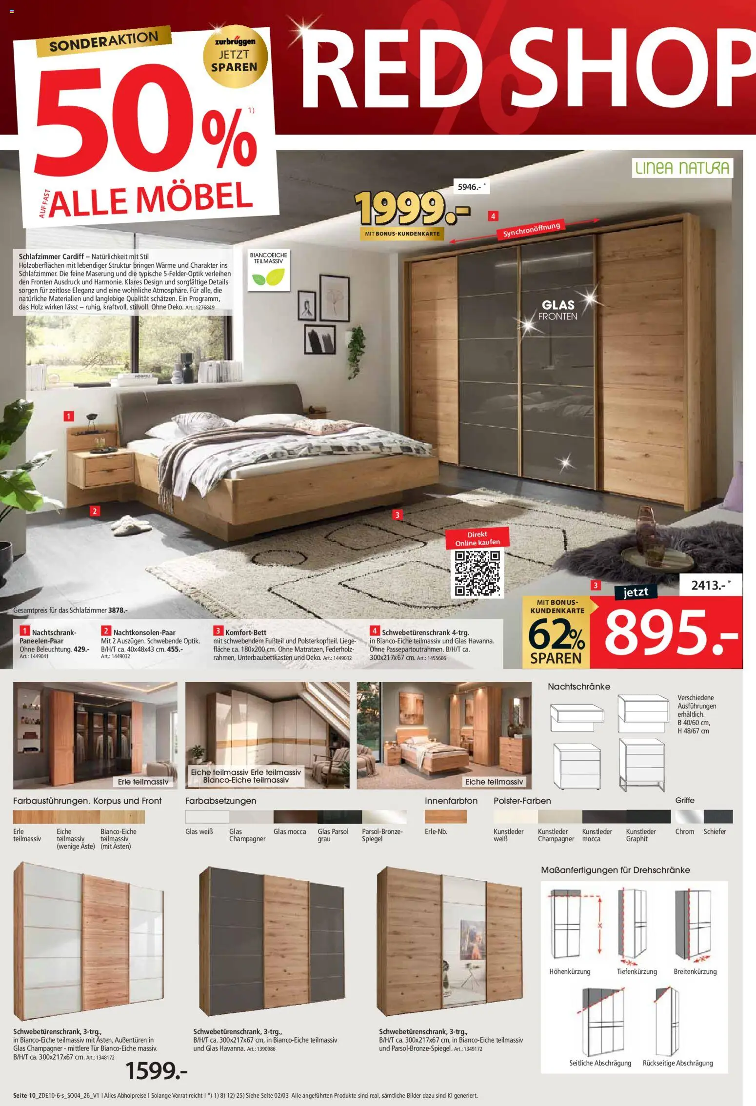 Zurbrüggen Red shopping week – gültig ab 16.10.2026 | Seite: 12 | Produkte: Schwebetürenschrank, Liege, Tür, Bilder