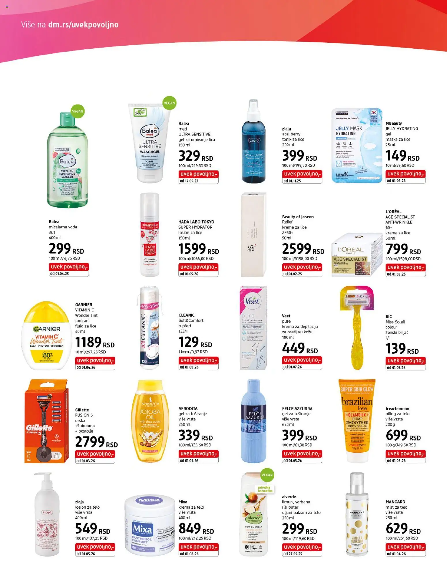 DM Drogerie katalog - važi od 16.08.2026 | Strana: 4 | Proizvode: Voda, Puter, Piling, Guarana