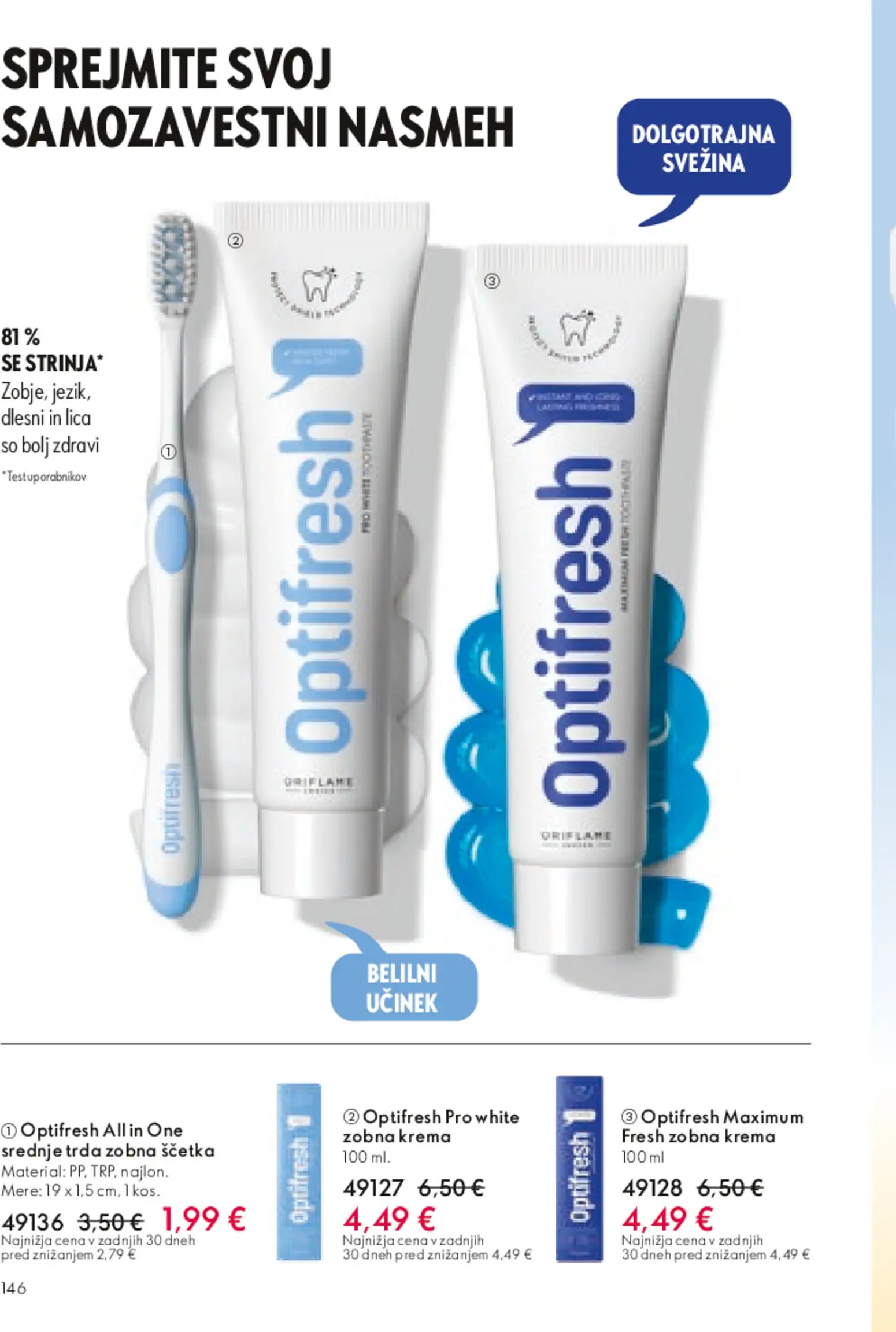Novi Oriflame katalog ponudbe – veljaven od 13.05.2026 | Stran: 145 | Izdelki: Krema, Zobna scetka