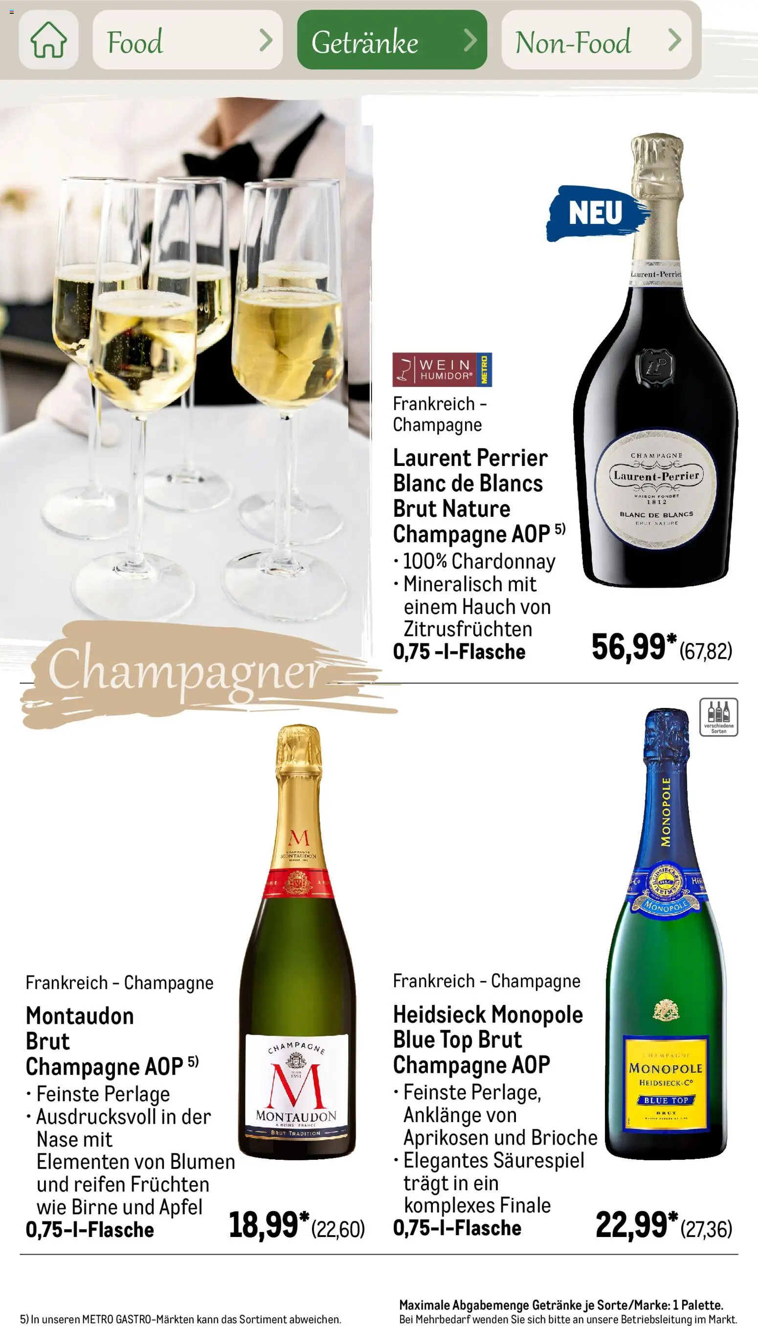 Metro Saisonkatalog Outdoor Dining – gültig ab 01.06.2026 | Seite: 41 | Produkte: Top, Äpfel, Birne, Wein