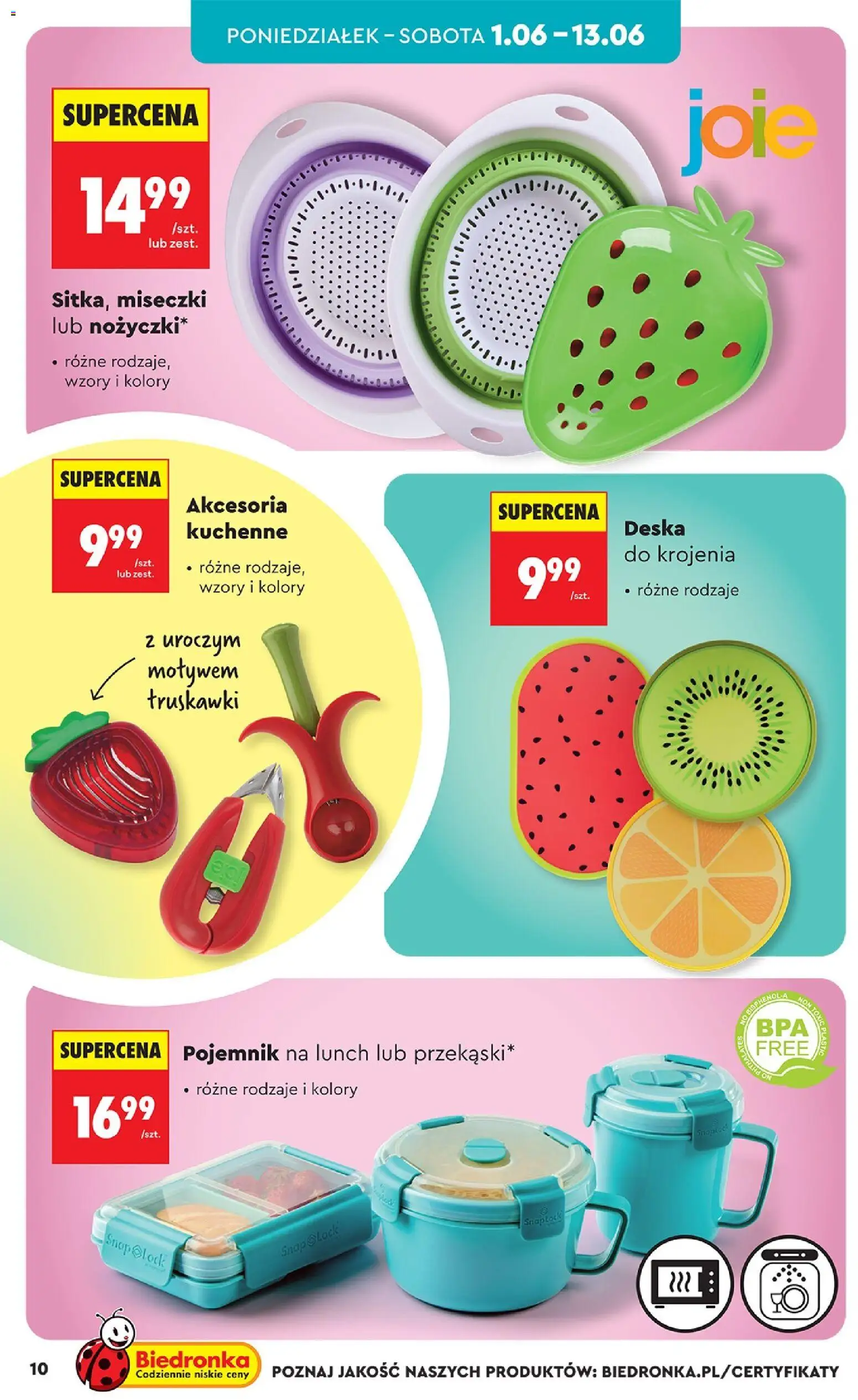 Biedronka gazetka - Hity i inspiracje od 30.05.2026 | Strona: 10 | Produkty: Truskawki, Deska do krojenia
