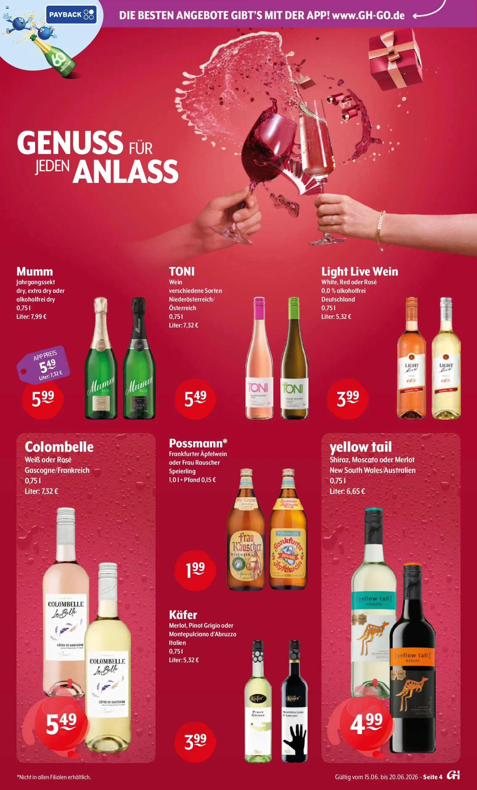 Getränke Hoffmann - Nordrhein - Westfalen – gültig ab 15.06.2026 | Seite: 4 | Produkte: Merlot, Wein