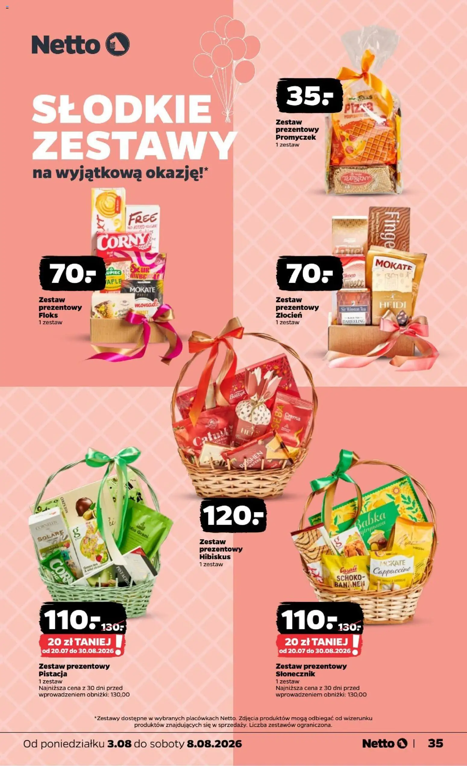 Netto gazetka od poniedziałku od 03.08.2026 | Strona: 35 | Produkty: Cappuccino, Słonecznik, Babka