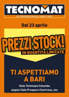 Anteprima del volantino TECNOMAT - Straordinari prezzi stock! valido a partire dal 23.04.2026