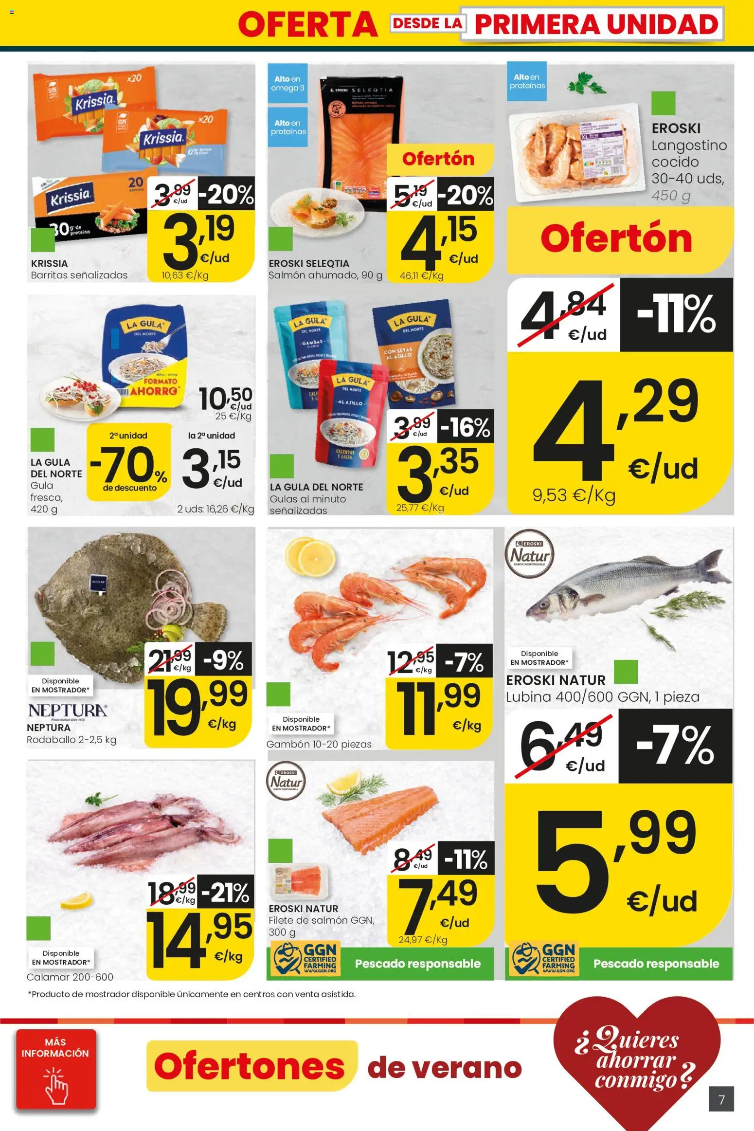 Eroski Ofertones de verano │ válido desde el 28.05.2026 | Página: 7 | Productos: Δοχείο φοντί, Pescado, Παιχνίδια, Filete