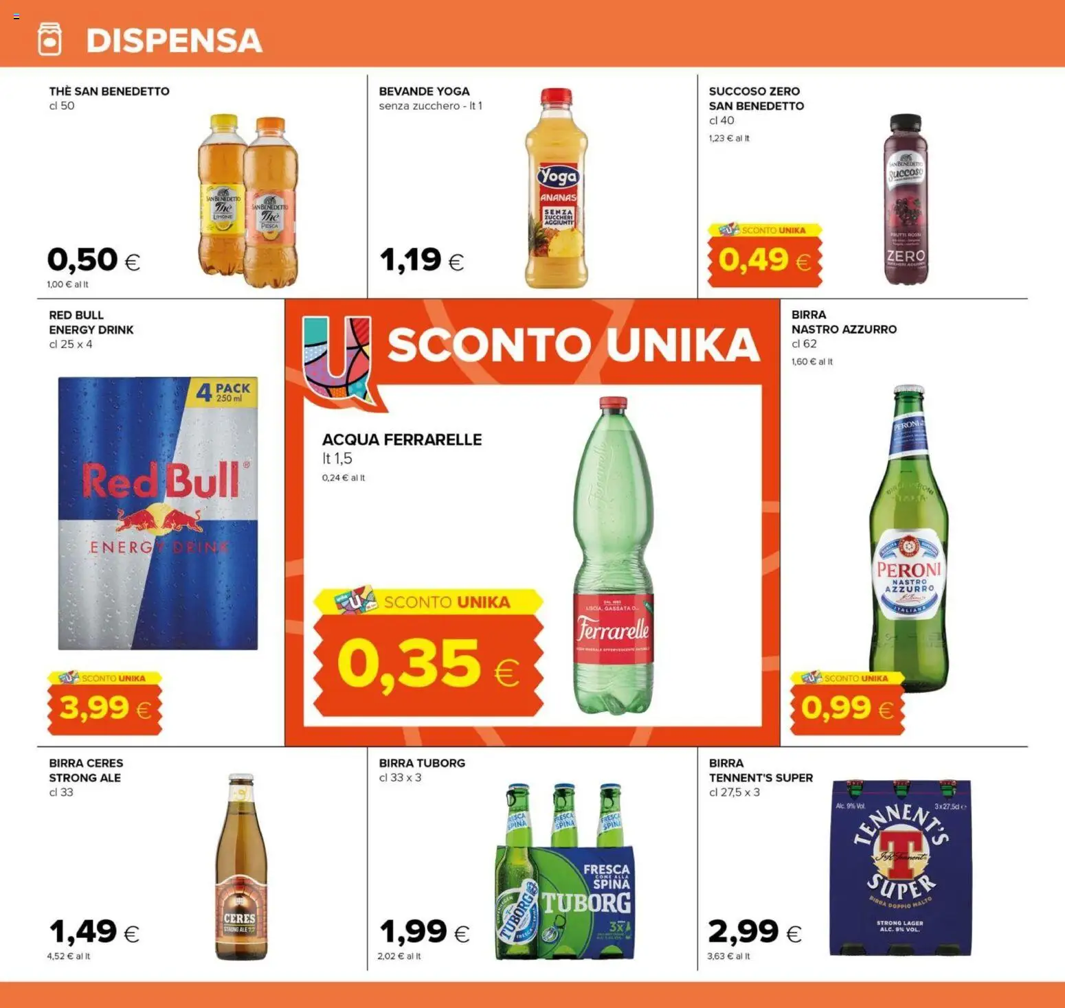 Volantino Tigre del 10/08/2026 | Pagina: 12 | Prodotti: Tennent's Super, Birra, Zucchero, Red Bull