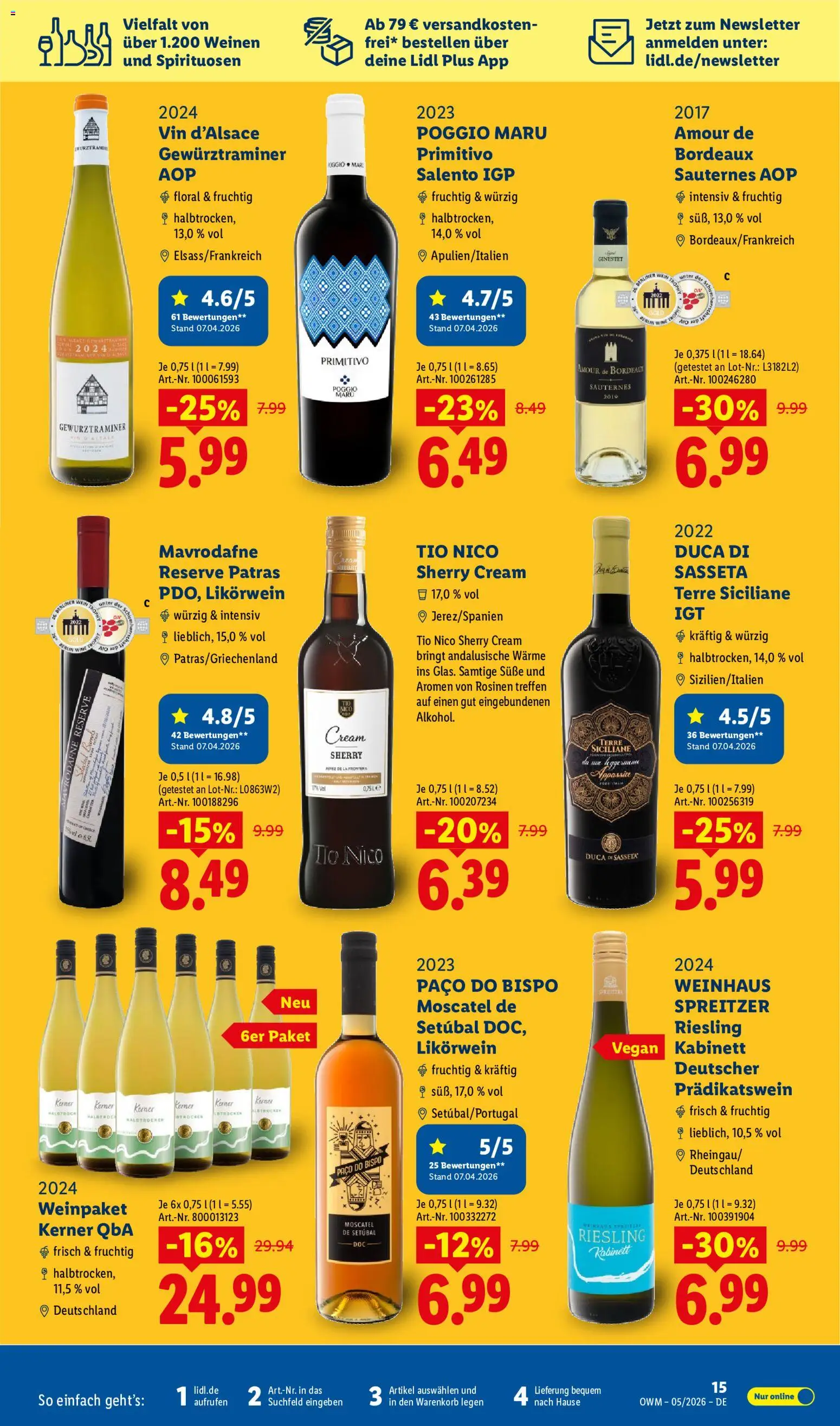 Lidl Prospekt – gültig ab 01.05.2026 | Seite: 15 | Produkte: Berliner, Rosinen