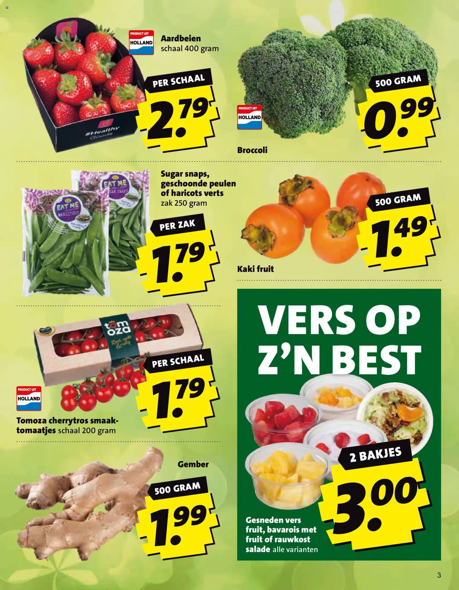 {H1} | Pagina: 3 | Producten: Aardbeien, Zak, Fruit, Gember