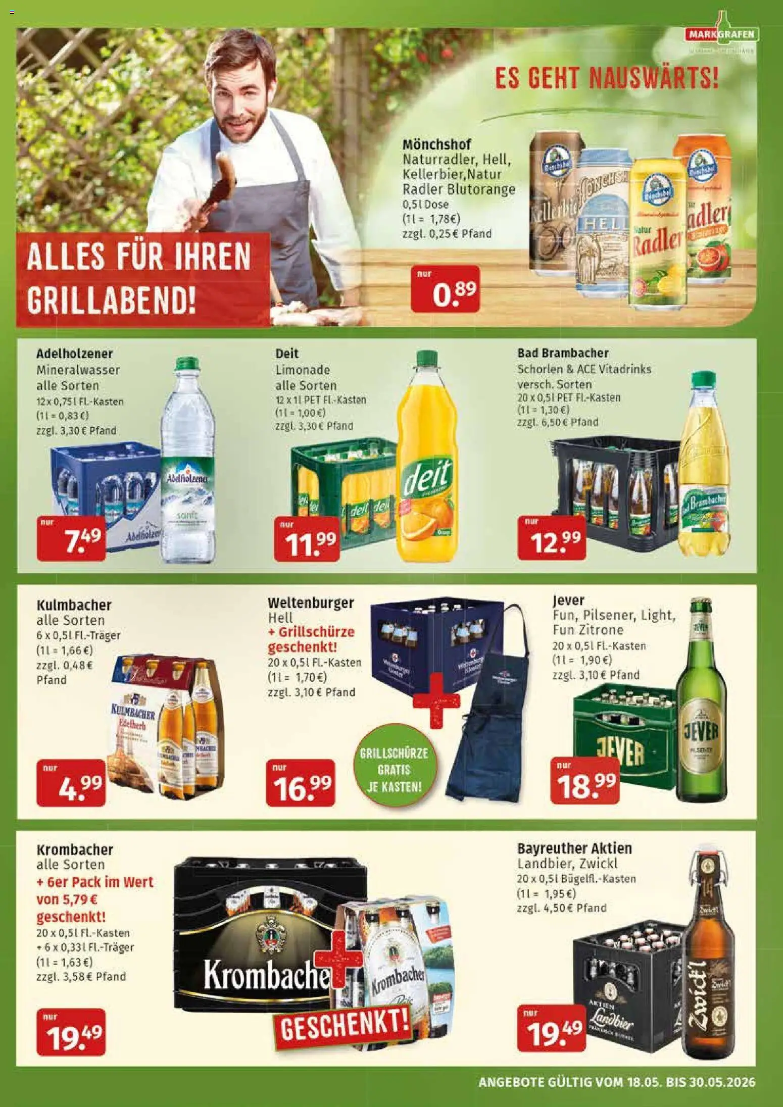 Markgrafen Prospekt – gültig ab 18.05.2026 | Seite: 3 | Produkte: Bad, Mineralwasser, Radler, Zitrone