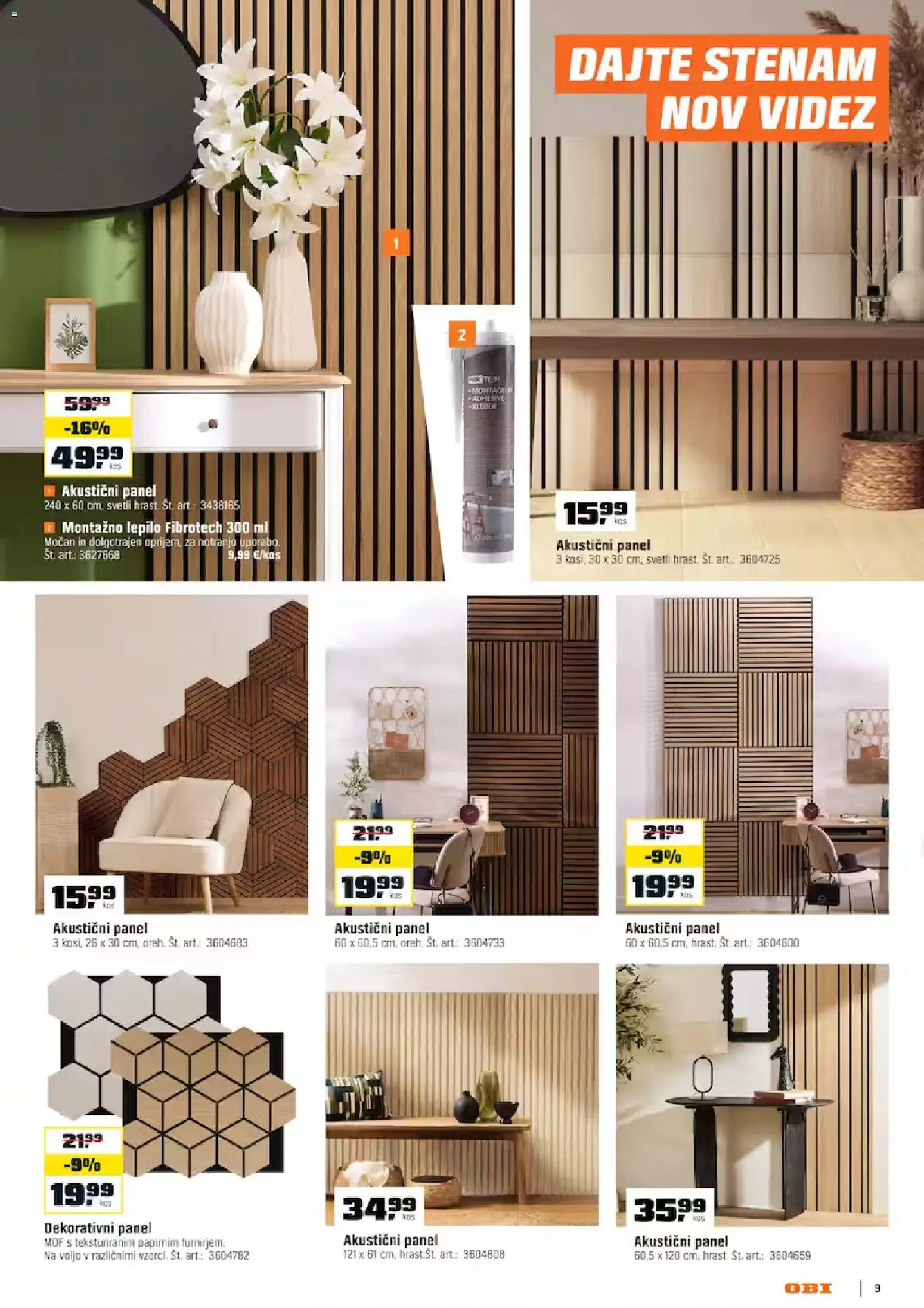 Novi OBI katalog ponudbe – veljaven od 04.08.2026 | Stran: 9 | Izdelki: Lepilo