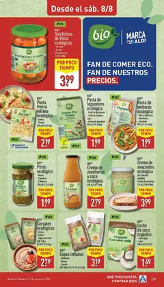 Vista previa BIO® Pasta fresca rellena ecológica, Queso, Tomate. 250 g (8.76 €/kg) válido desde el 03/08/2026 | Página: 21