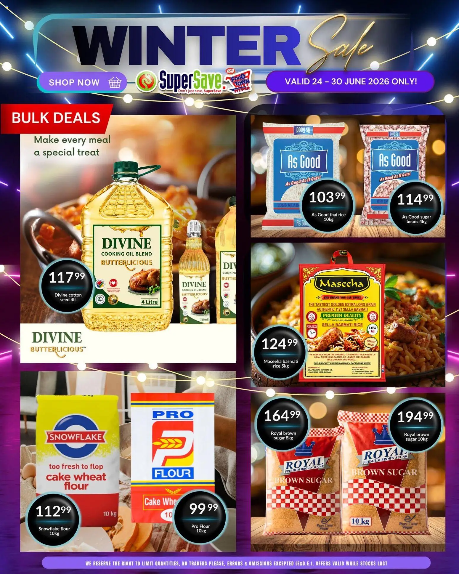 New Super Save catalogue – valid from 24/06/2026 | Page: 4 | Products: Cake, Flour, Beans, Butter