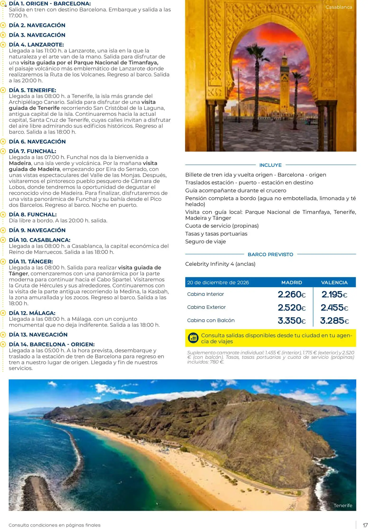Viajes El Corte Inglés Club de Vacaciones otoño primavera │ válido desde el 01/09/2026 | Página: 17 | Productos: Vino, Té, Helado, Navegación