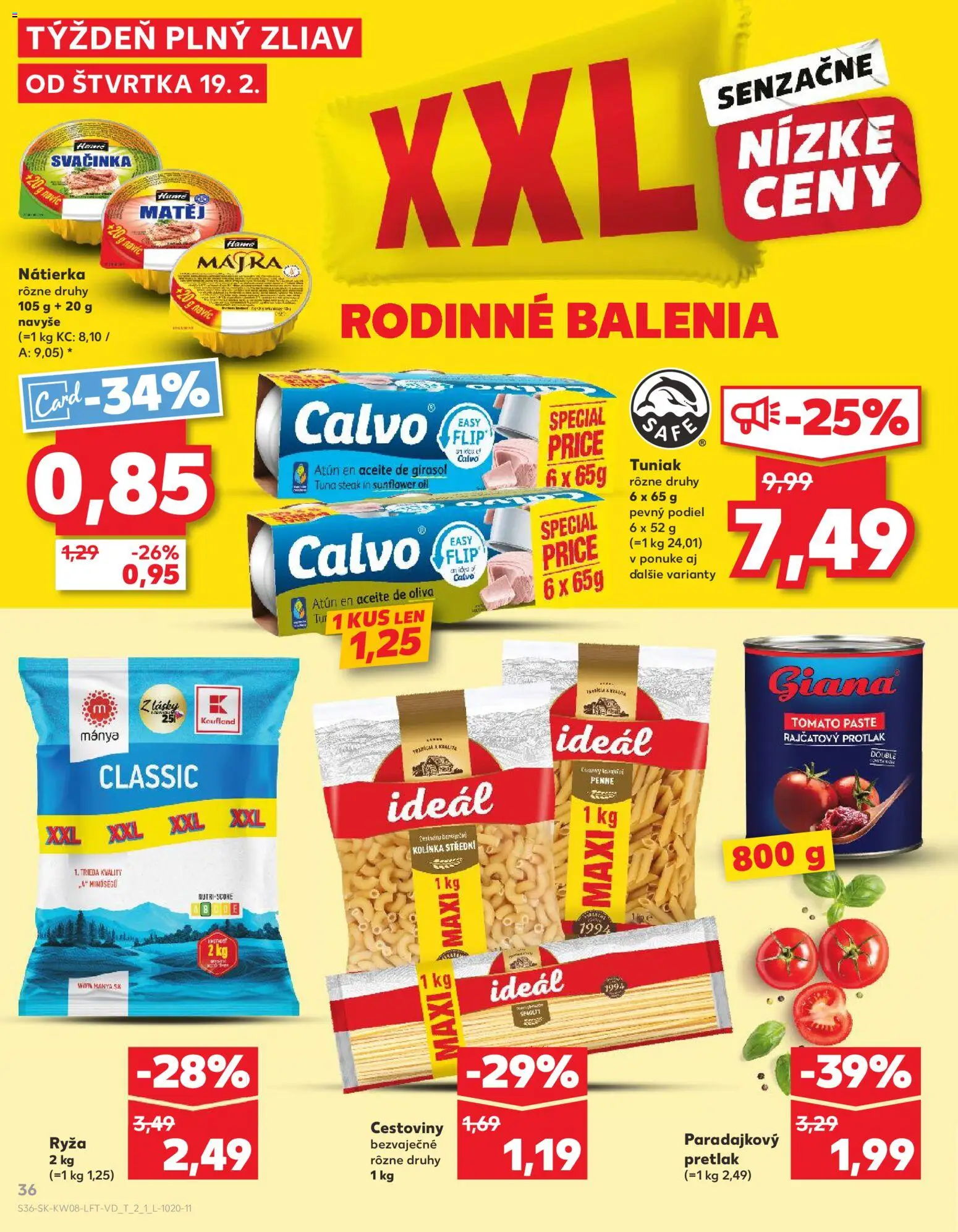 Kaufland SK akciós ujság - amely érvényes a következő dátumtól: 2026.02.19. | Oldal: 36 | Termékek: Penne