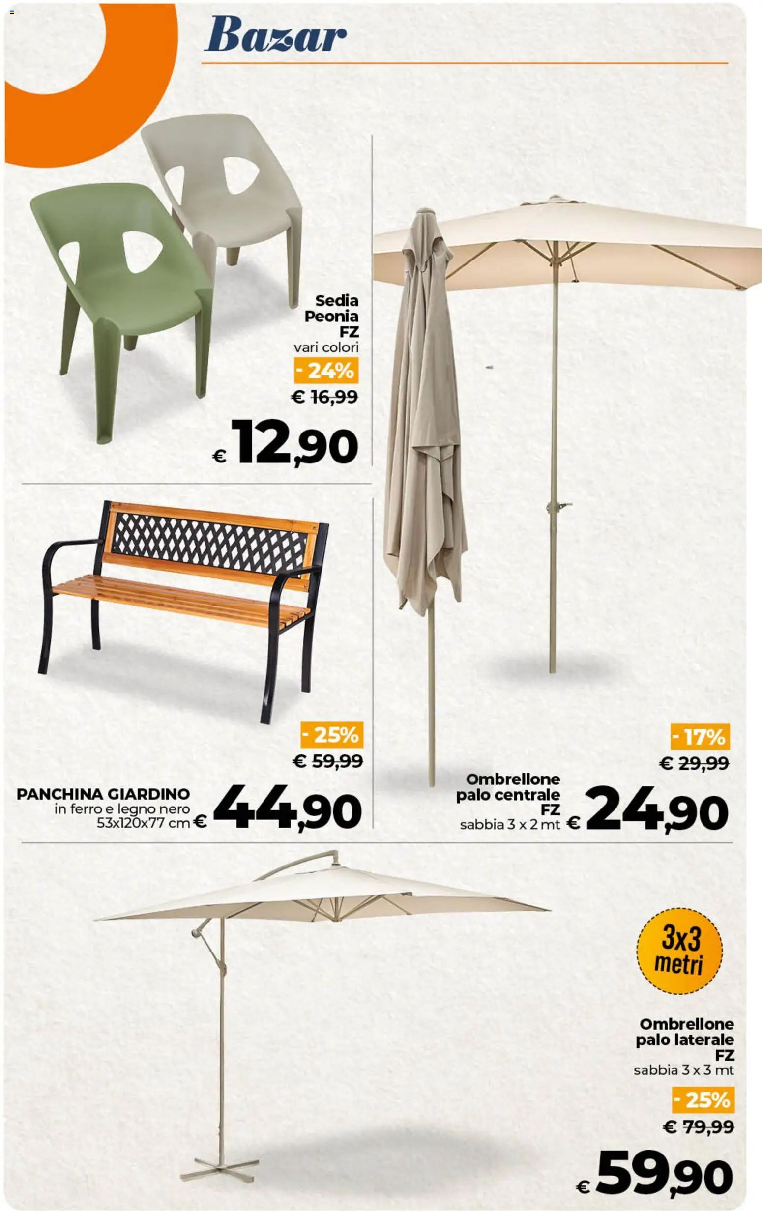 Volantino Ipercoop del 19.05.2026 | Pagina: 58 | Prodotti: Ombrellone, Panchina, Sedia
