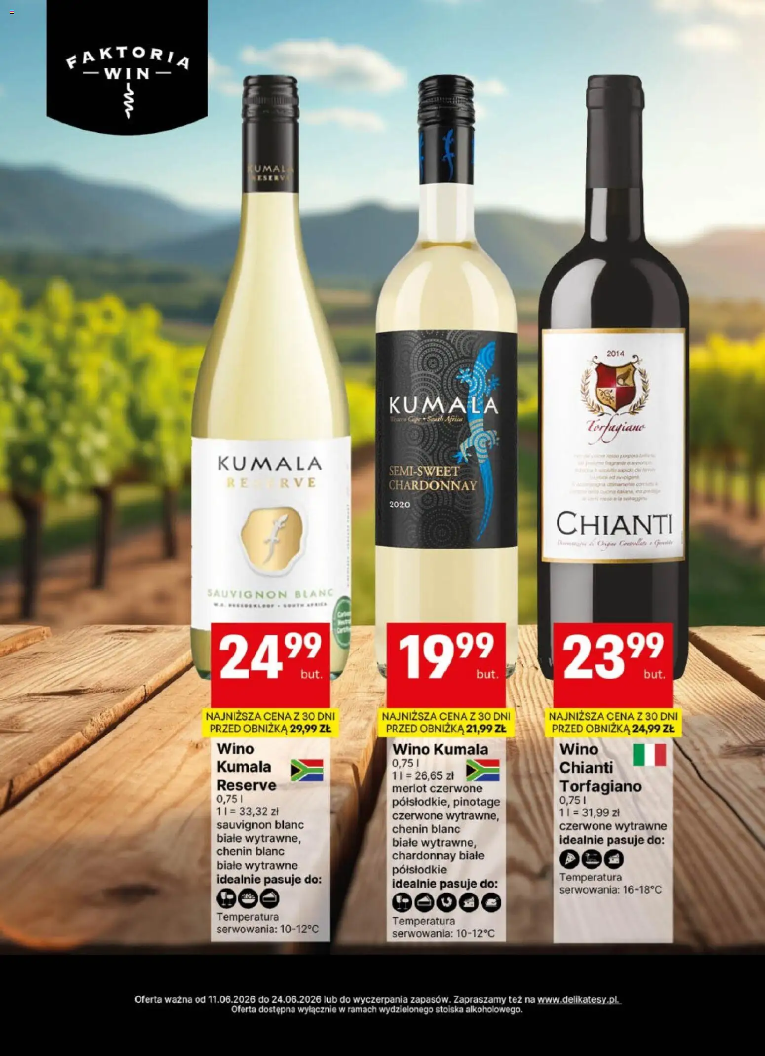 Delikatesy Centrum gazetka - DeliBarek od 11.06.2026 | Strona: 2 | Produkty: Chardonnay, Merlot, Wino