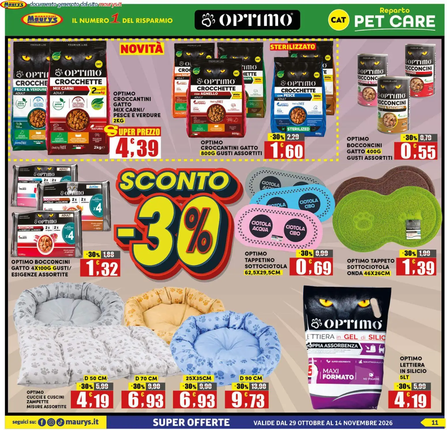Volantino Maury's del 29/10/2026 | Pagina: 11