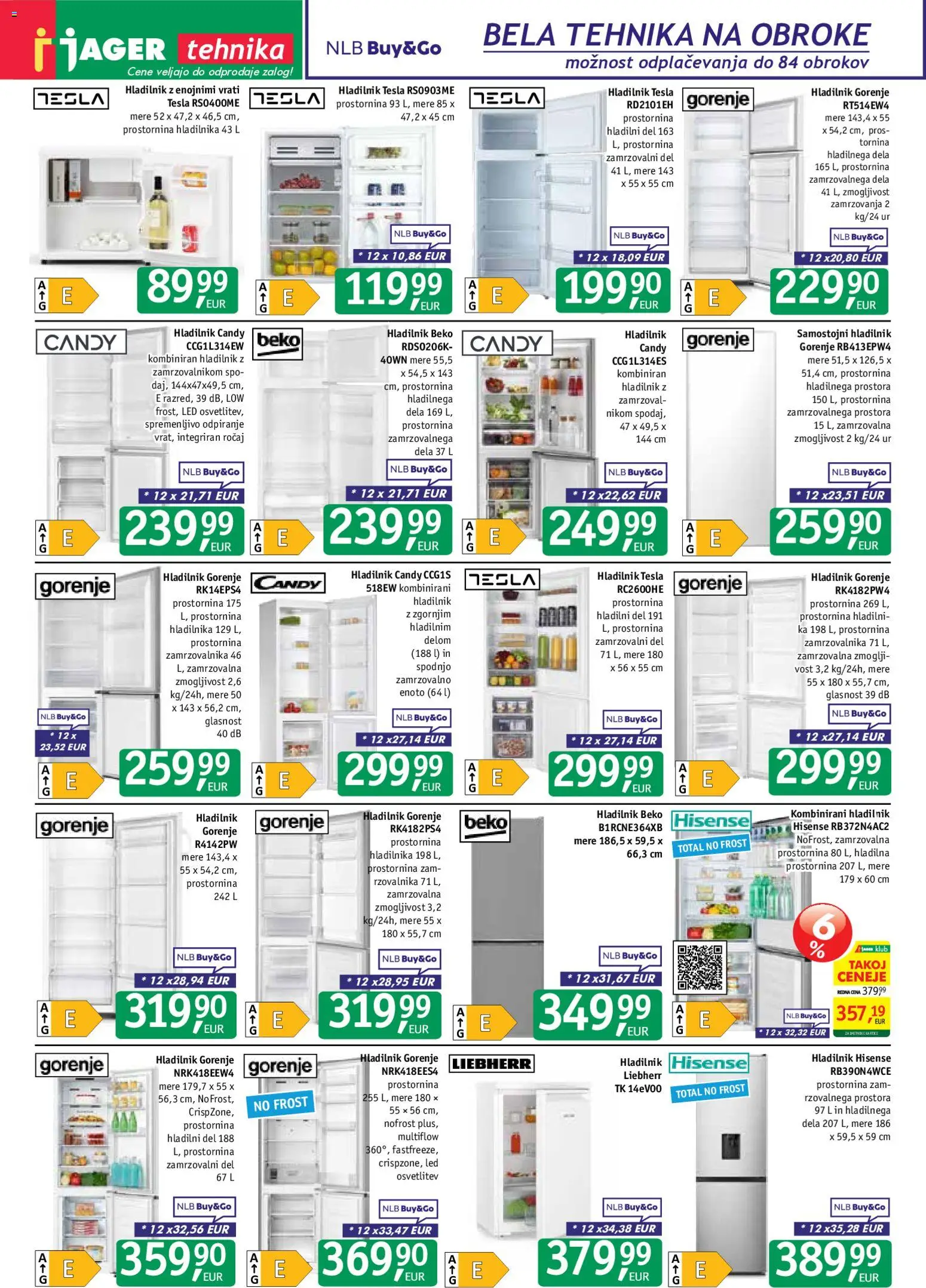 Novi Jager katalog ponudbe – veljaven od 27.05.2026 | Stran: 12 | Izdelki: Hladilnik