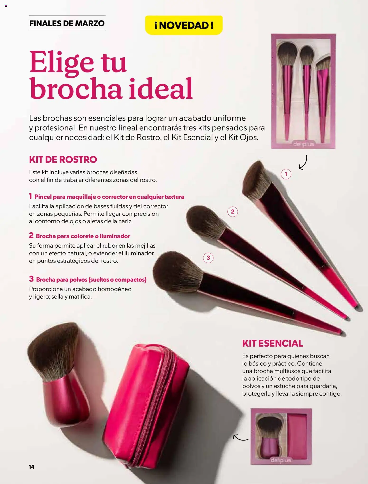 Catálogo Mercadona - febrero-marzo 2026 │ válido desde el 01.02.2026 | Página: 14 | Productos: Maquillaje, Iluminador, Colorete, Brocha