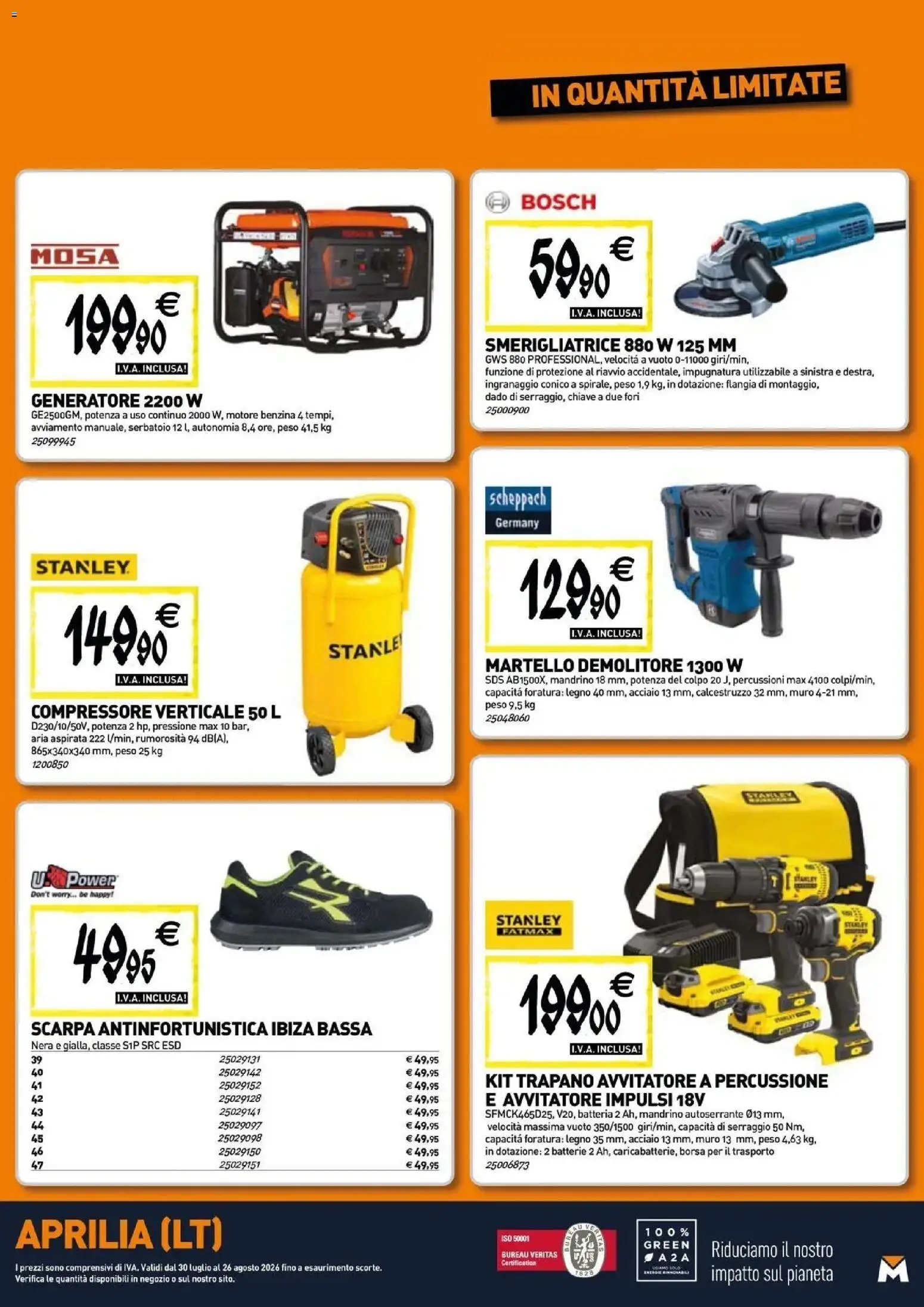 Volantino TECNOMAT del 30/07/2026 | Pagina: 18 | Prodotti: Compressore, Borsa, Smerigliatrice, Batteria