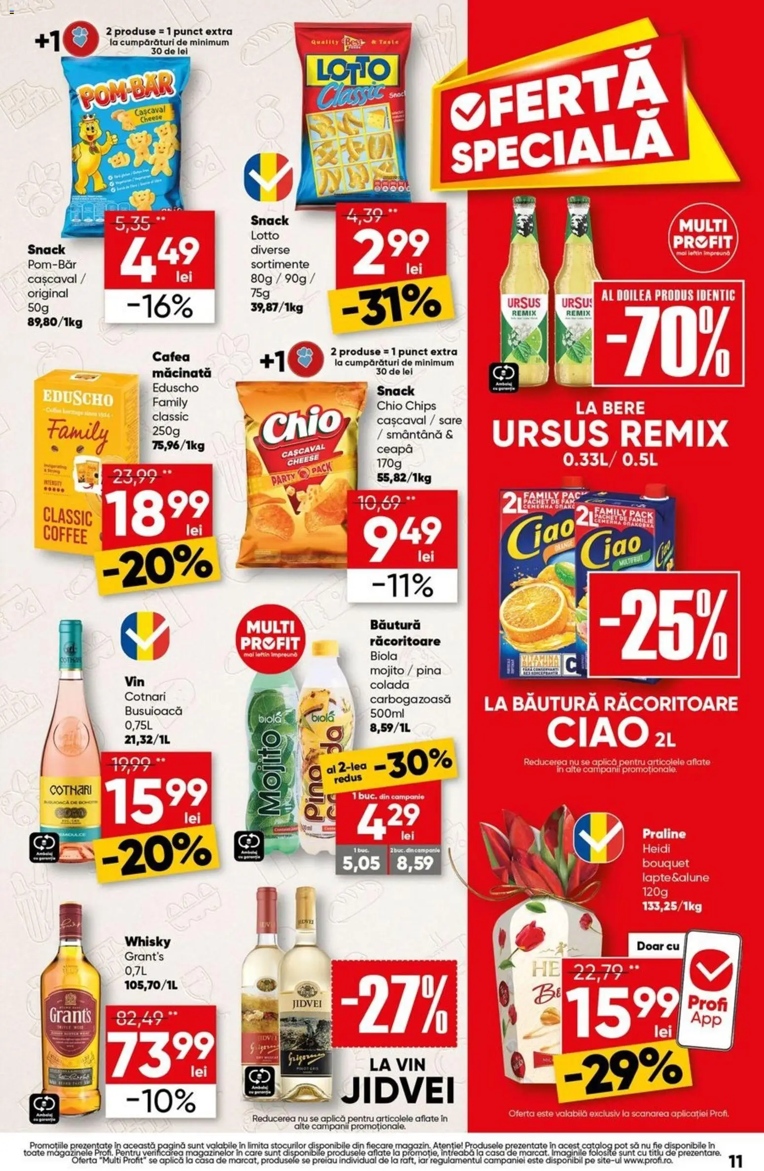 Noul catalog Profi – valabil de la 03.09.2026 | Pagină: 11 | Produse: Cașcaval, Cafea, Vin, Bere