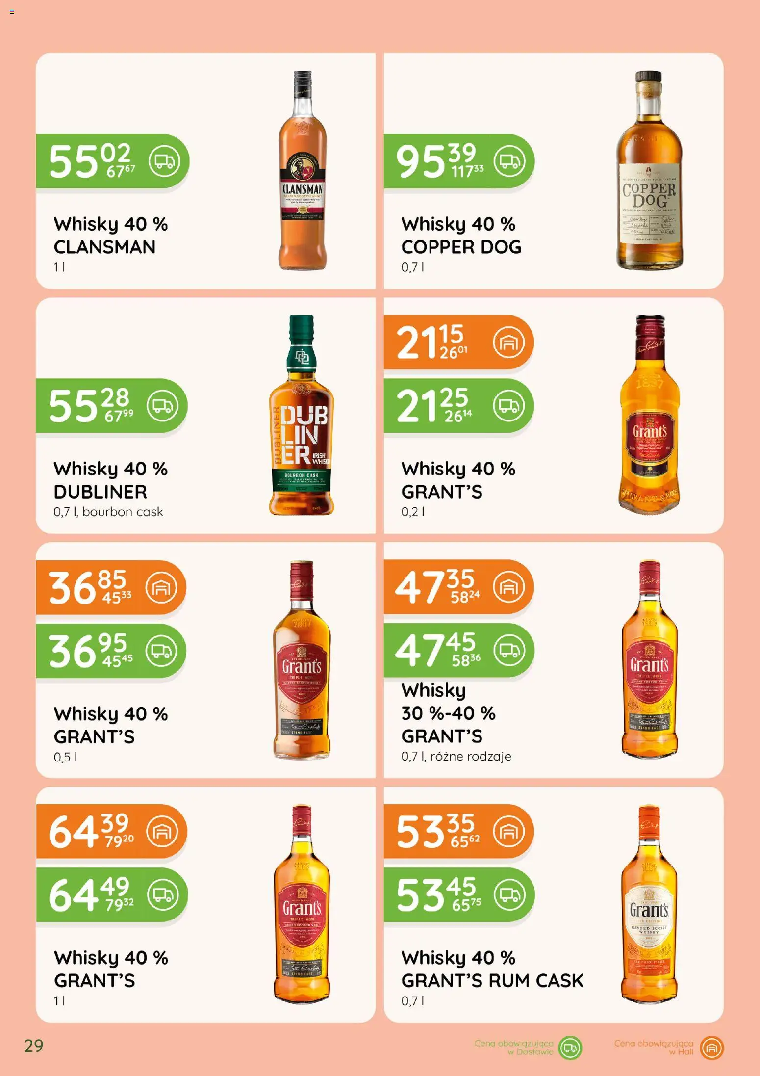 Eurocash gazetka - Katalog Alkoholowy od 01.10.2026 | Strona: 29 | Produkty: Scotch whisky, Rum, Grant’s Whisky, Whisky
