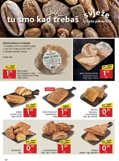 Konzum ( Deaktivovane pre Letakomat )  Katalog - Pregled kataloga iz trgovine Konzum, vrijedi od 30.09.2026 | Stranica: 22 | Proizvodi: Focaccia, Kruh, Burek, Pecivo