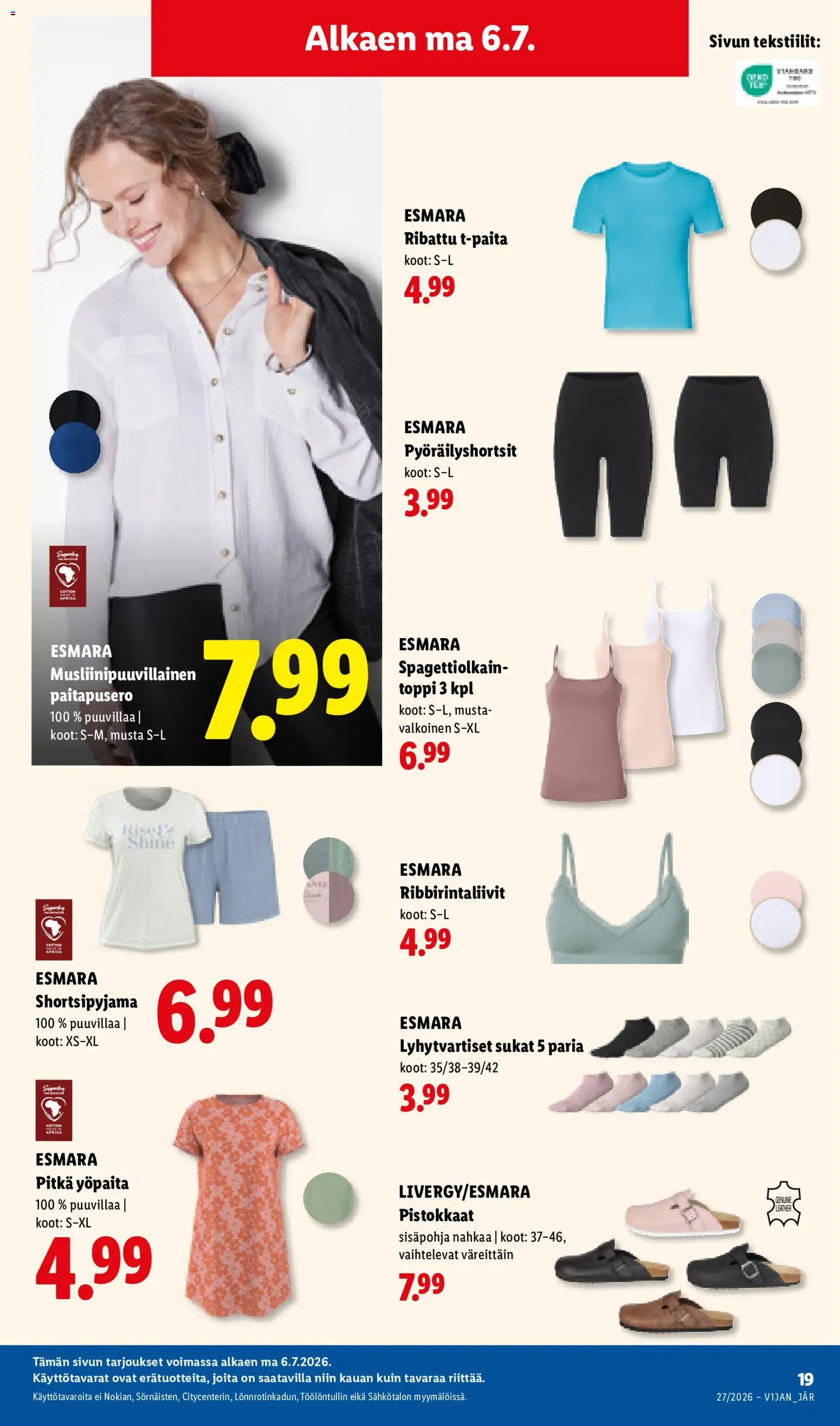 Lidl tarjoukset - Helsinki – voimassa 02/07/2026 alkaen | Sivu: 28 | Tuotteet: Toppi, T-paita, Sukat