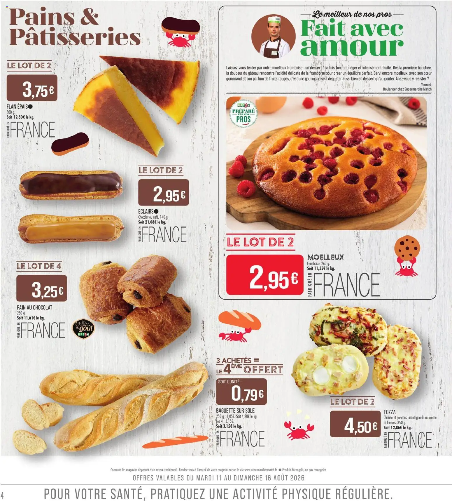 {H1} | Page: 4 | Produits: Chorizo, Dessert, Pain au chocolat, Chocolat
