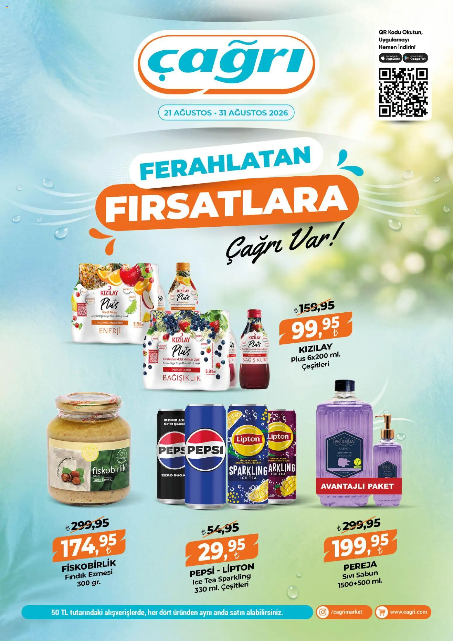 Çağrı Market Katalog - 21 Ağustos 2026 tarihinden itibaren geçerlidir | Sayfa: 1 | Ürünler: Sabun, Şeker, Çilek, Fındık
