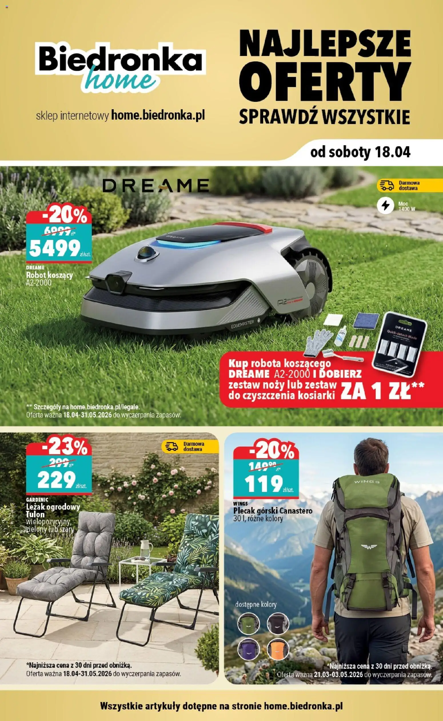 Biedronka Polsko leták - Home od 18.04.2026 | Strana: 1 | Produkty: Robot