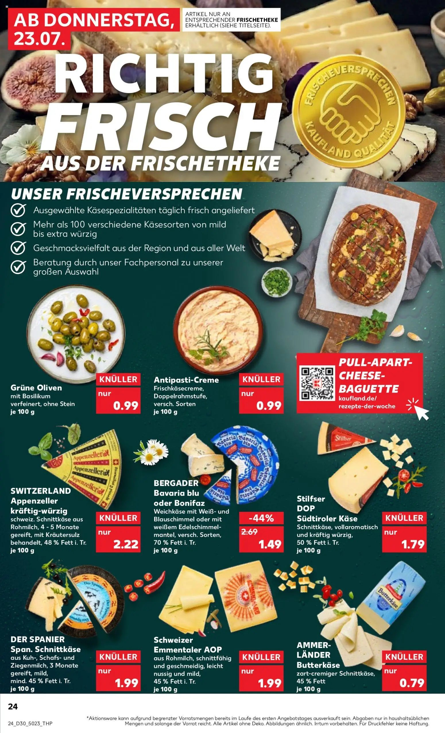 Kaufland Prospekt Völklingen – gültig ab 23.07.2026 | Seite: 24 | Produkte: Käse, Baguette