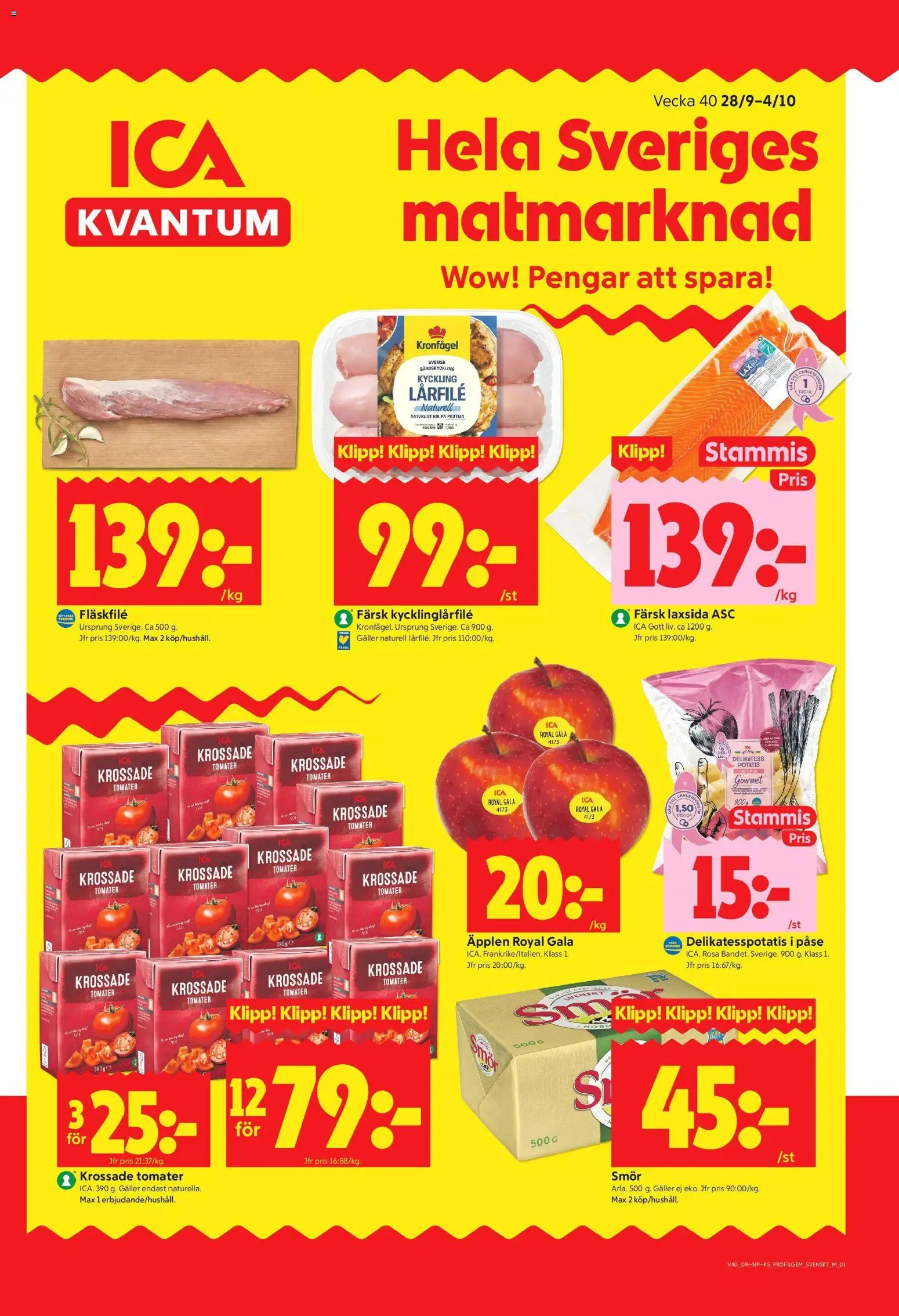 ICA Kvantum reklamblad aktuell från 28/09/2026 | Sida: 1